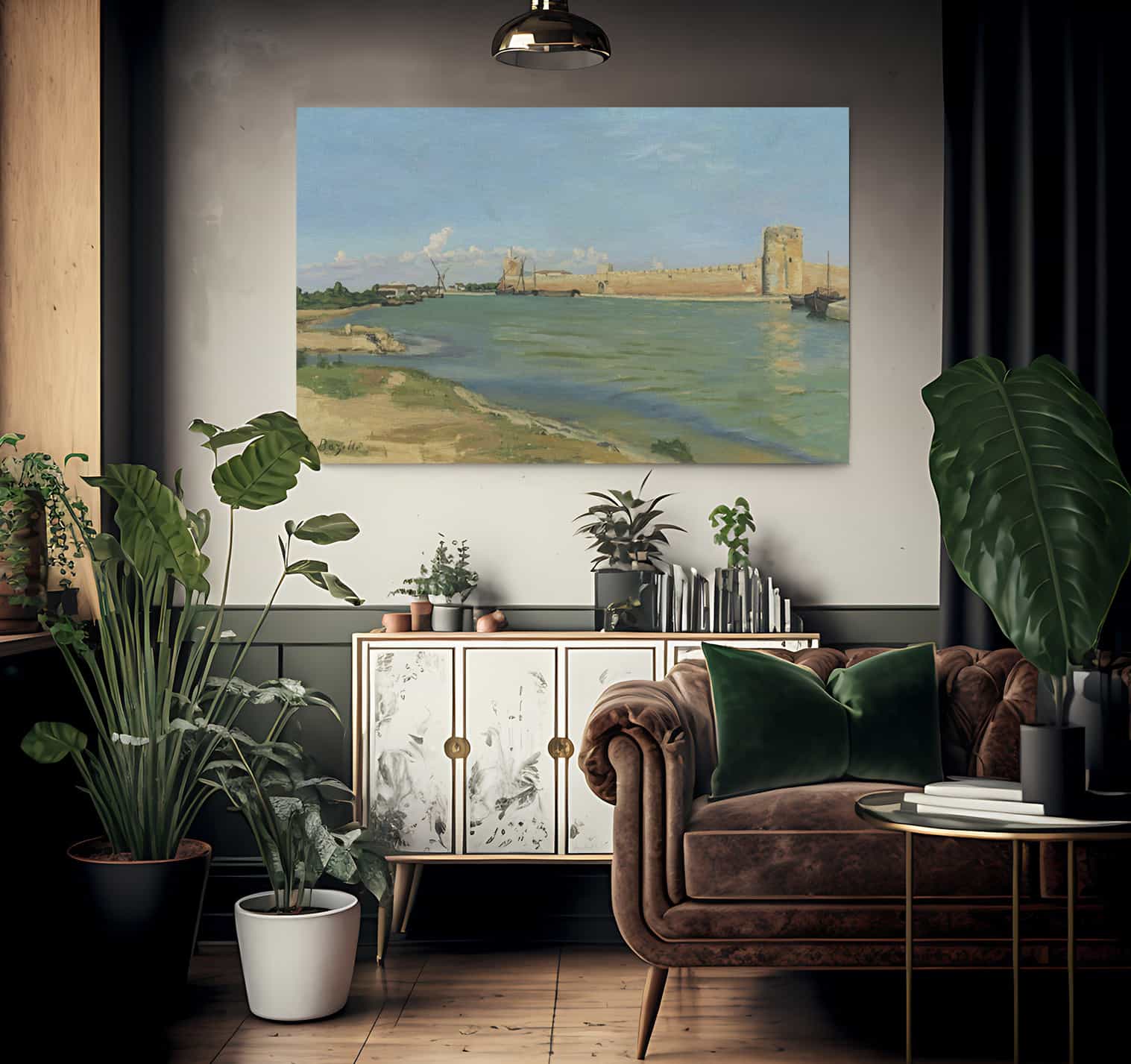 The Ramparts At Aigues Mortes By Frederic Bazille - Image 2