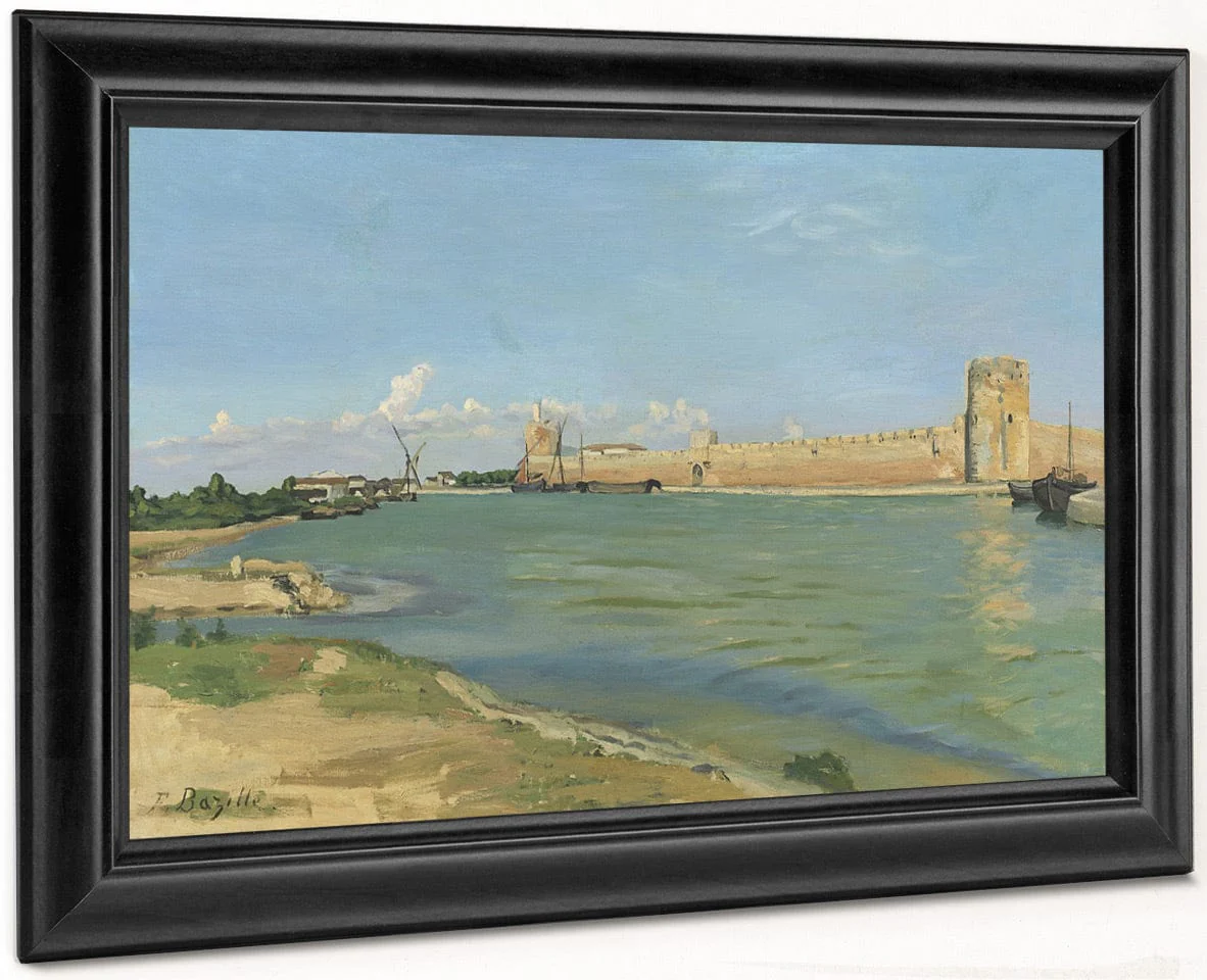 The Ramparts At Aigues Mortes By Frederic Bazille - Image 8