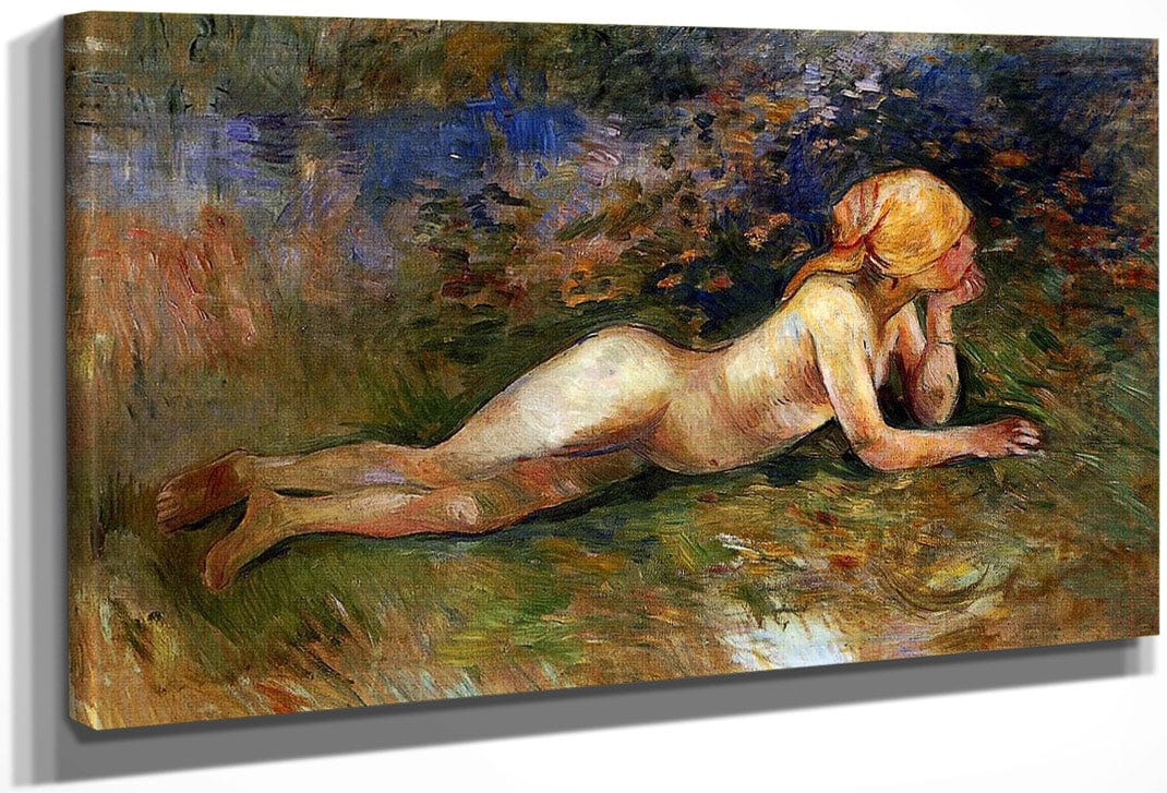 The Reclining Shepherdess 1891 Oil On Canvas Private Collection By Berthe Morisot
