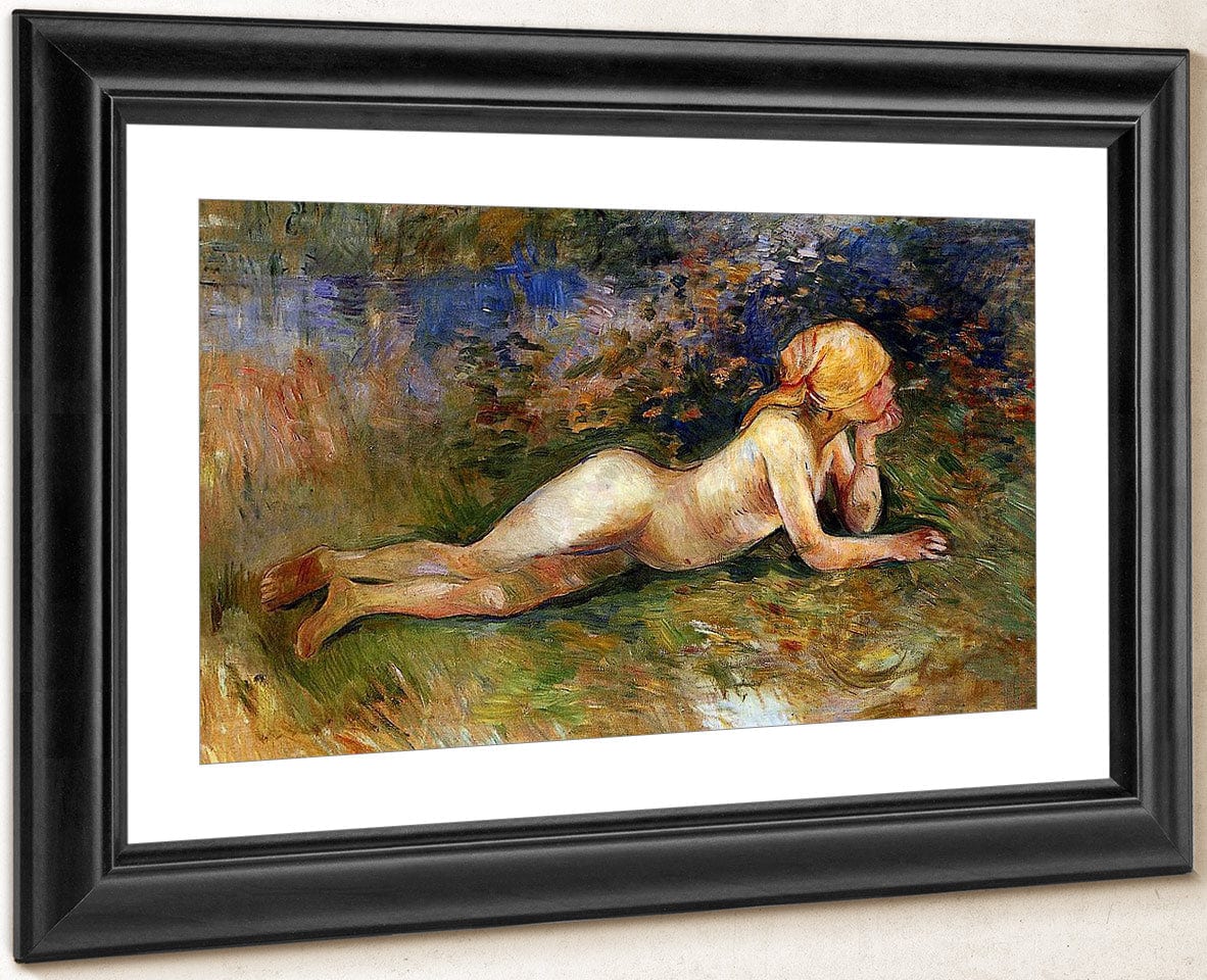 The Reclining Shepherdess 1891 Oil On Canvas Private Collection By Berthe Morisot - Image 4
