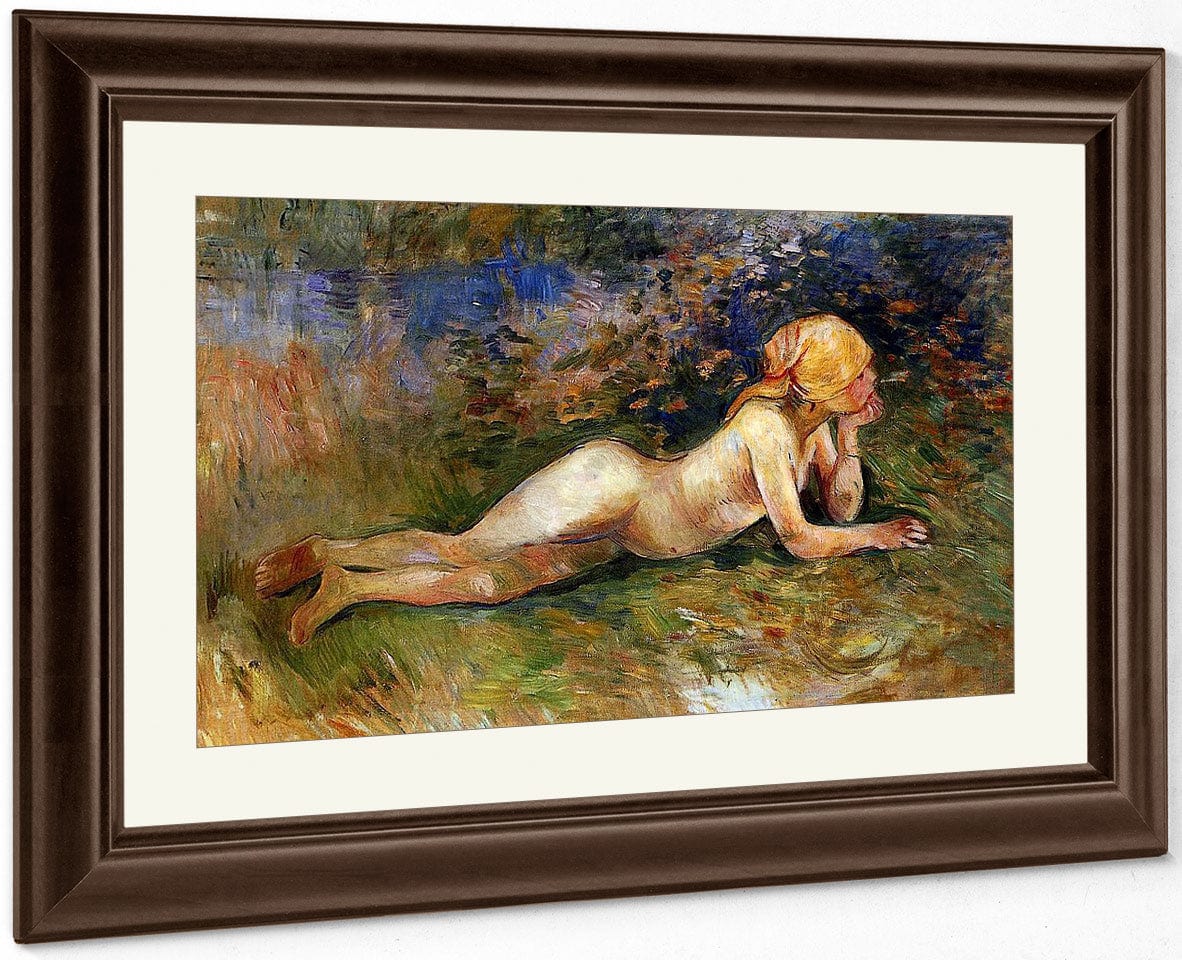 The Reclining Shepherdess 1891 Oil On Canvas Private Collection By Berthe Morisot - Image 5