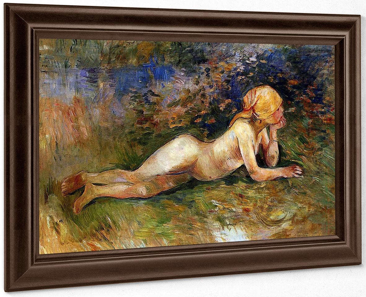 The Reclining Shepherdess 1891 Oil On Canvas Private Collection By Berthe Morisot - Image 6