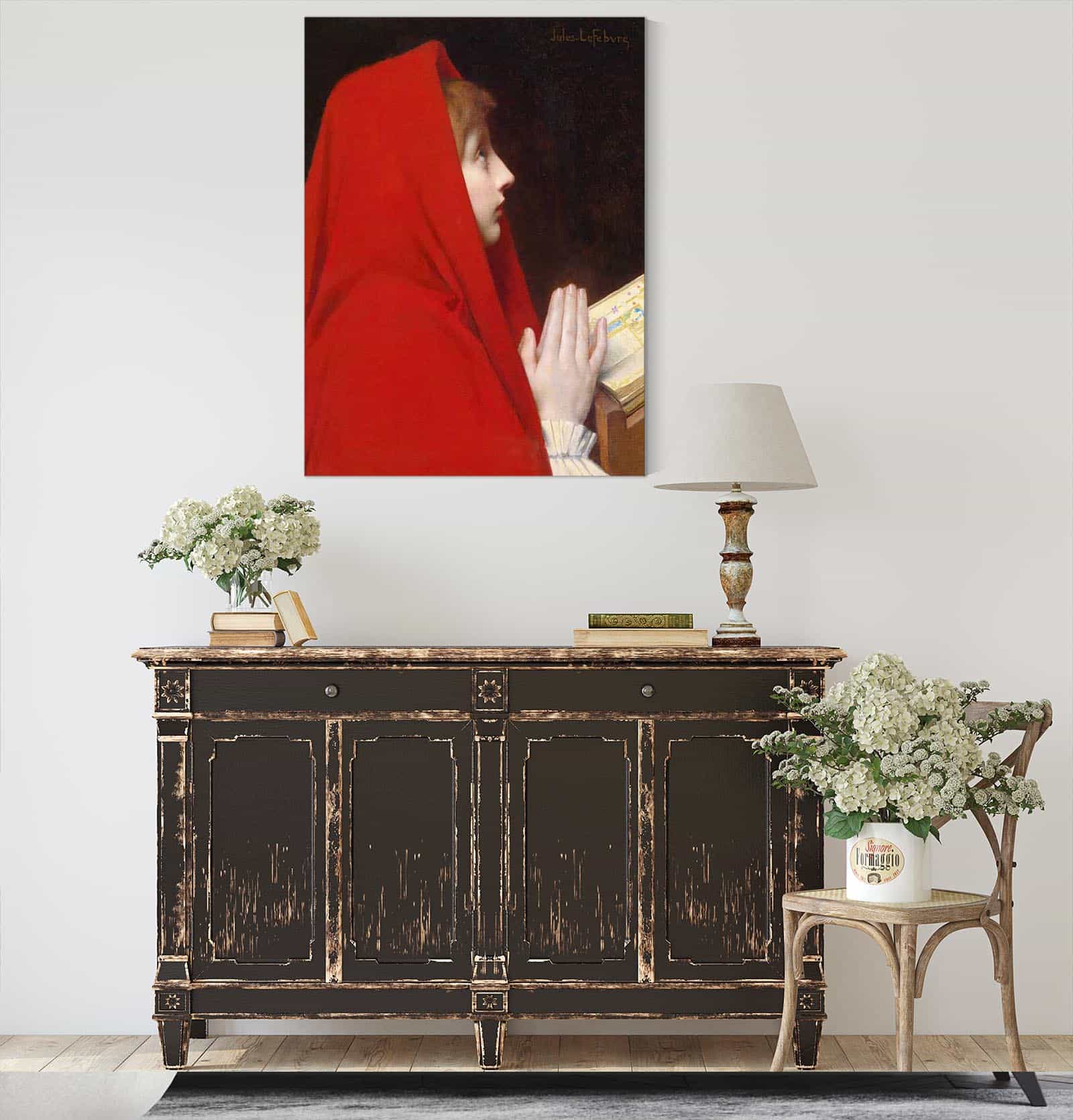 The Red Cloak by Jules Joseph Lefebvre - Image 4