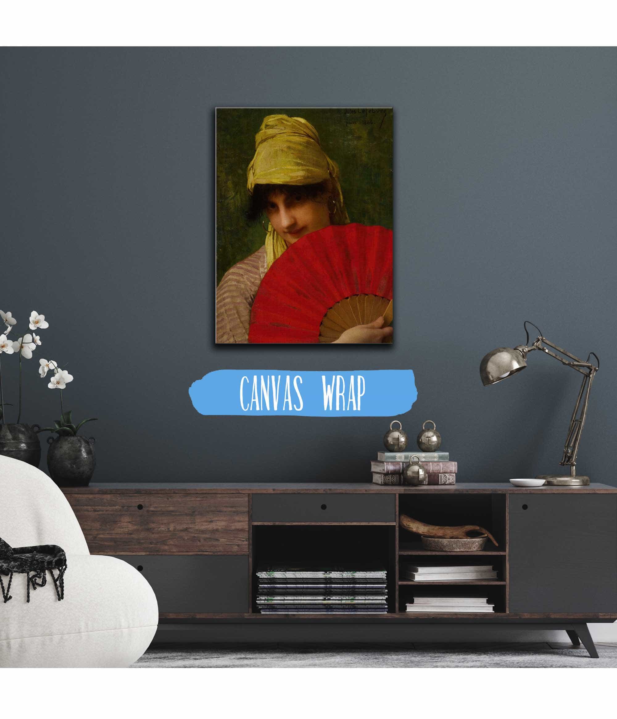 The Red Fan by Jules Joseph Lefebvre - Image 3