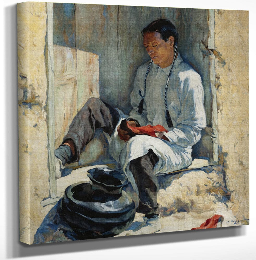 The Red Moccasins By Walter Ufer