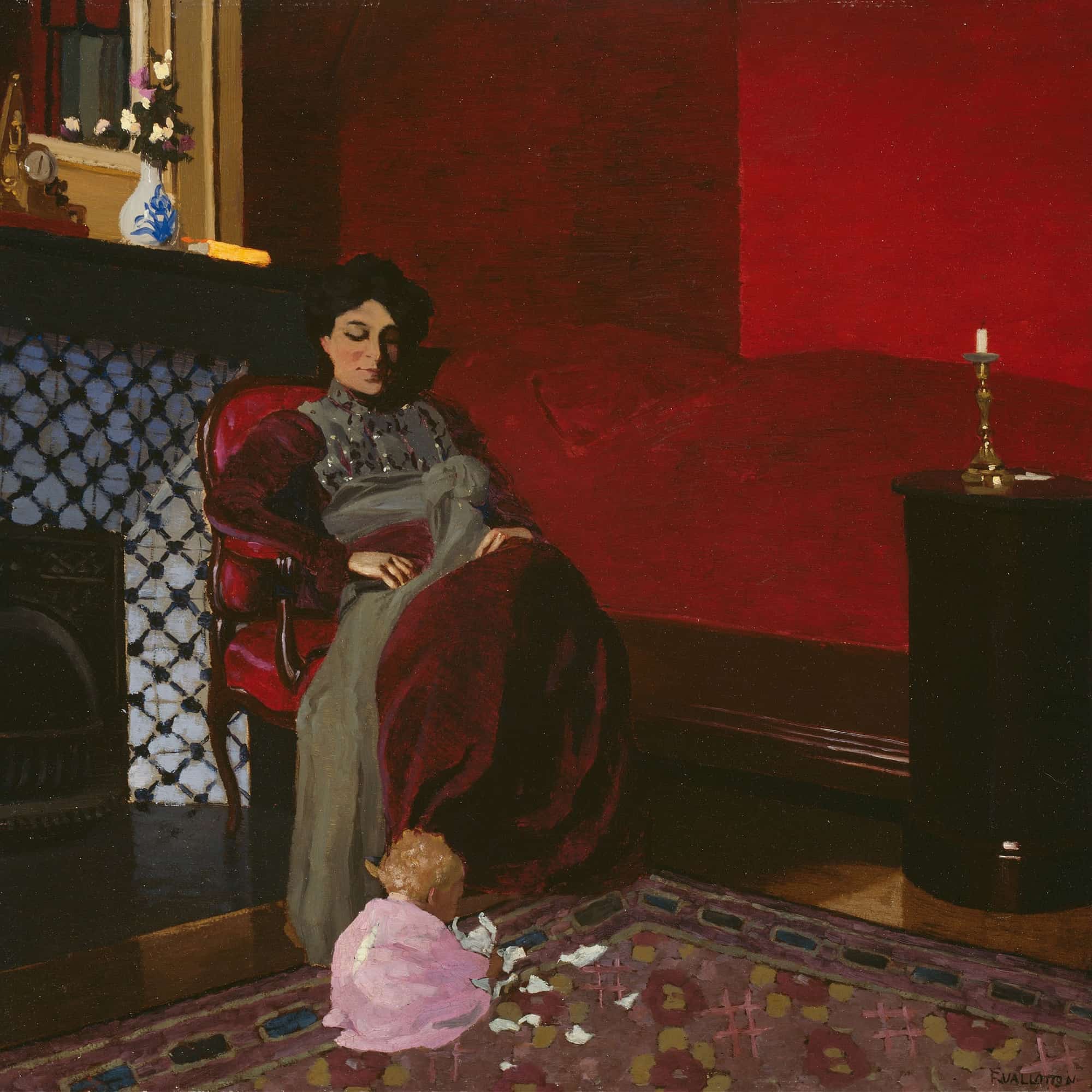 The Red Room Etretat by Felix Vallotton - Image 4