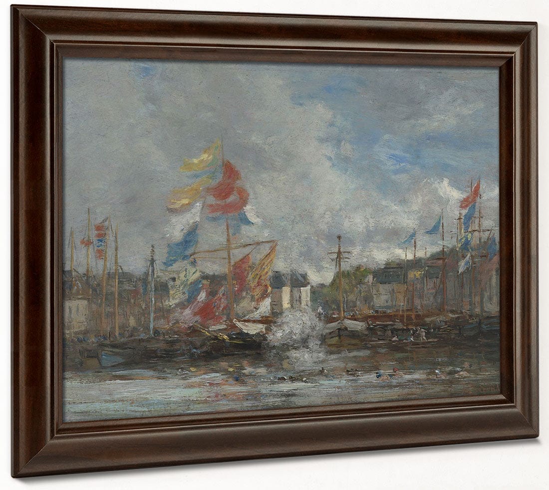 The Regatta (La Regate) By Eugene Boudin - Image 4
