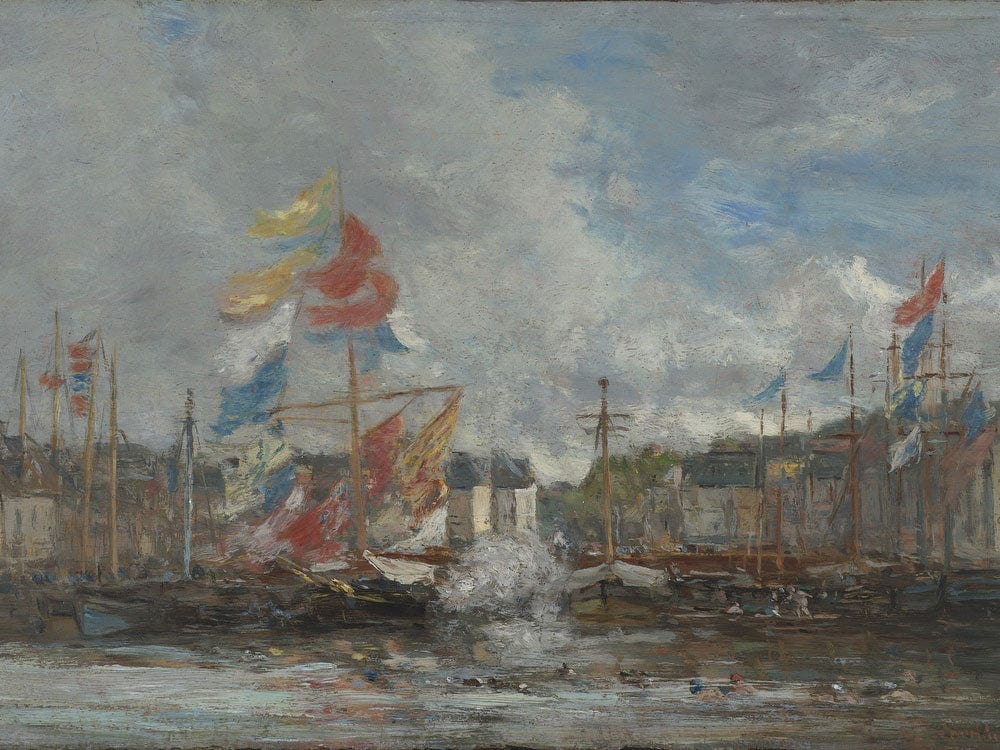 The Regatta (La Regate) By Eugene Boudin - Image 5