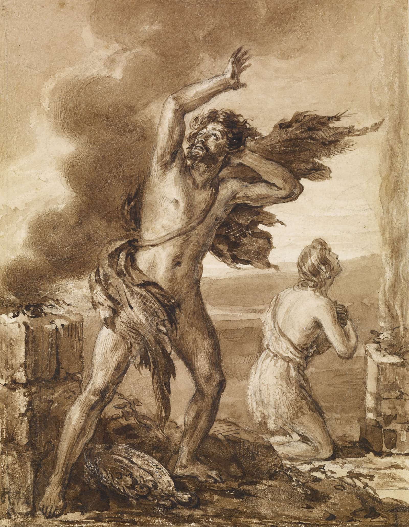 The Rejection Of Cains Sacrifice Genesis Iv by Sir John Everett Millais