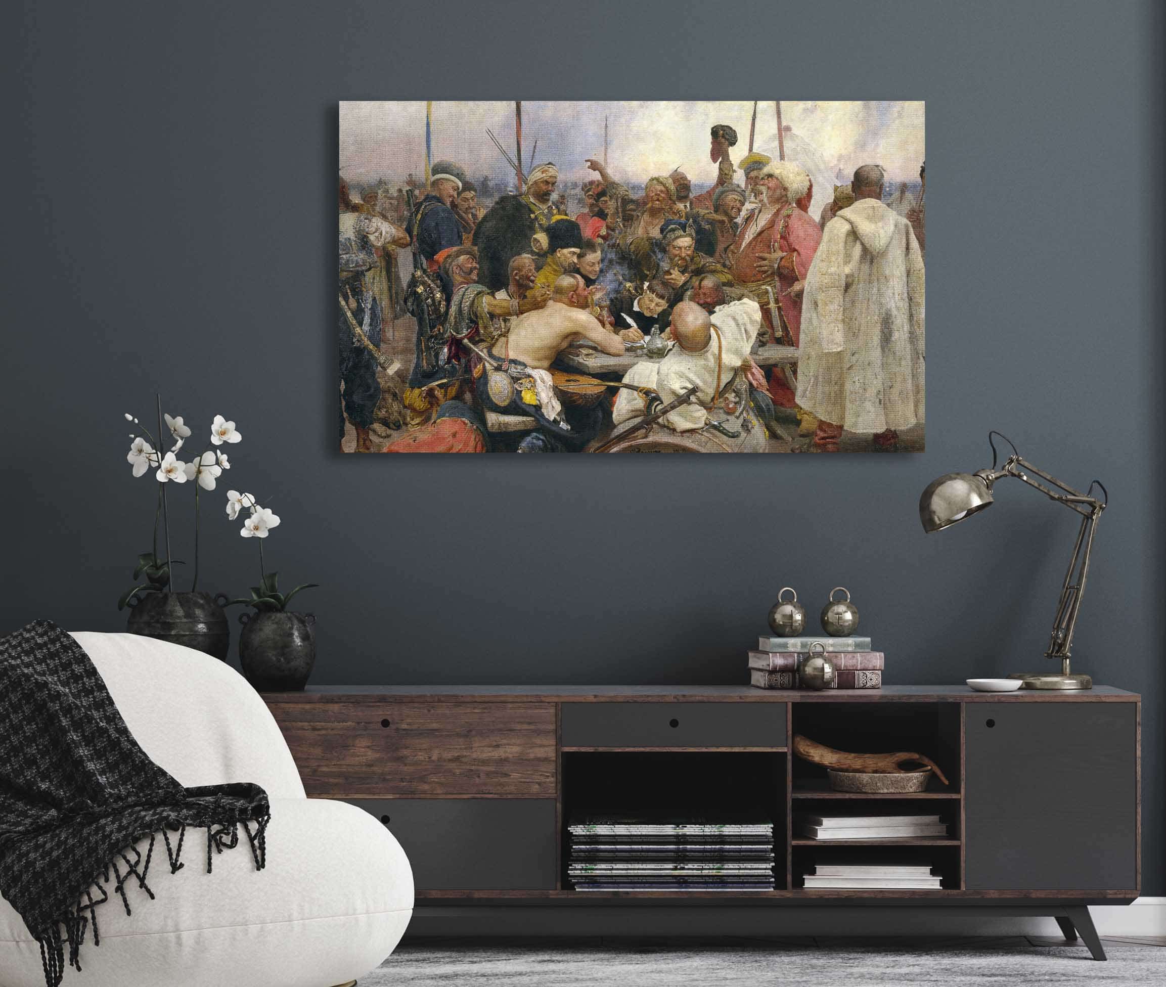The Reply Of The Zaporozhian Cossacks To Sultan Mehmet Iv by Ilya Efimovich Repin - Image 5