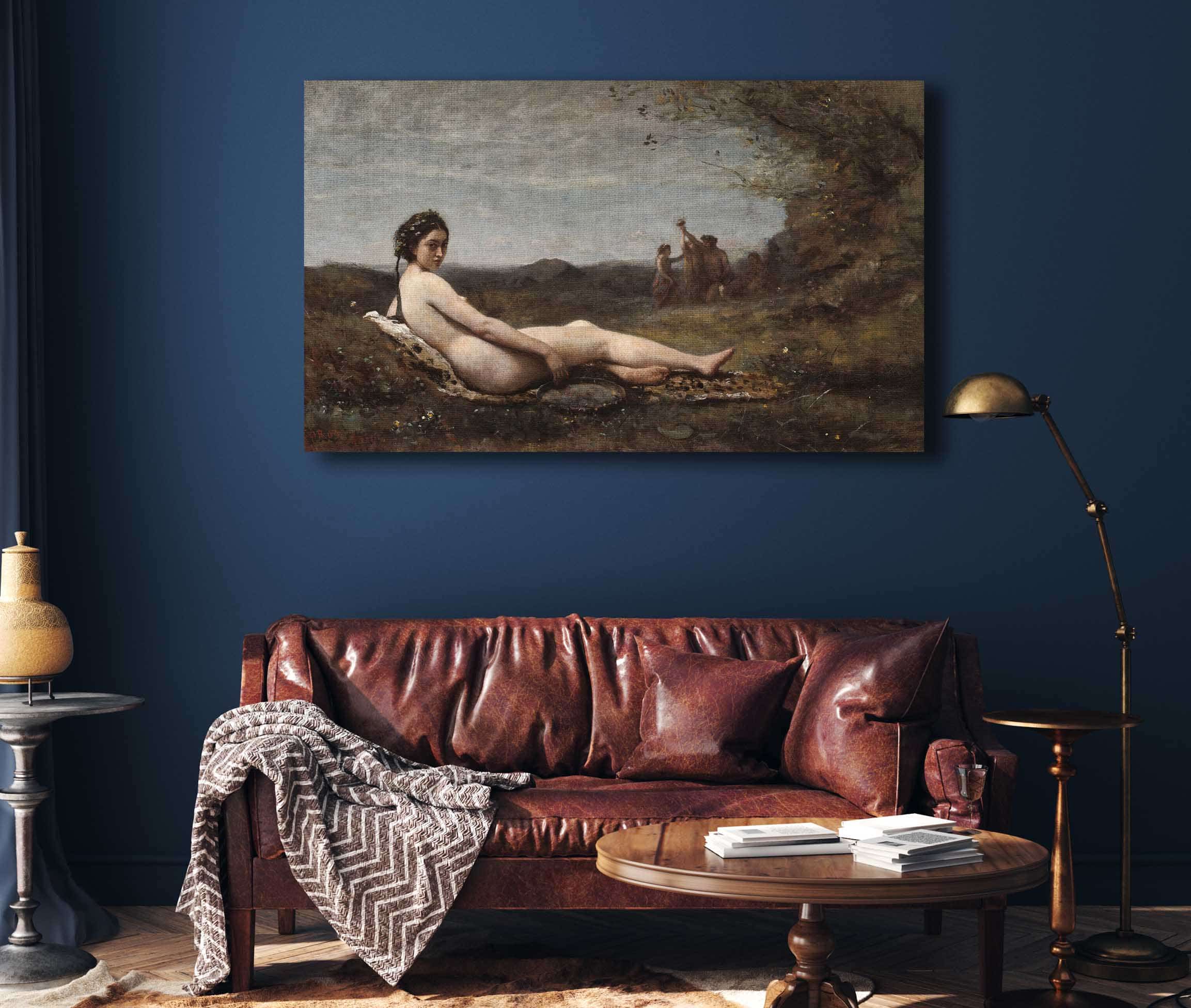 The Repose  by Jean Baptiste Camille Corot - Image 4