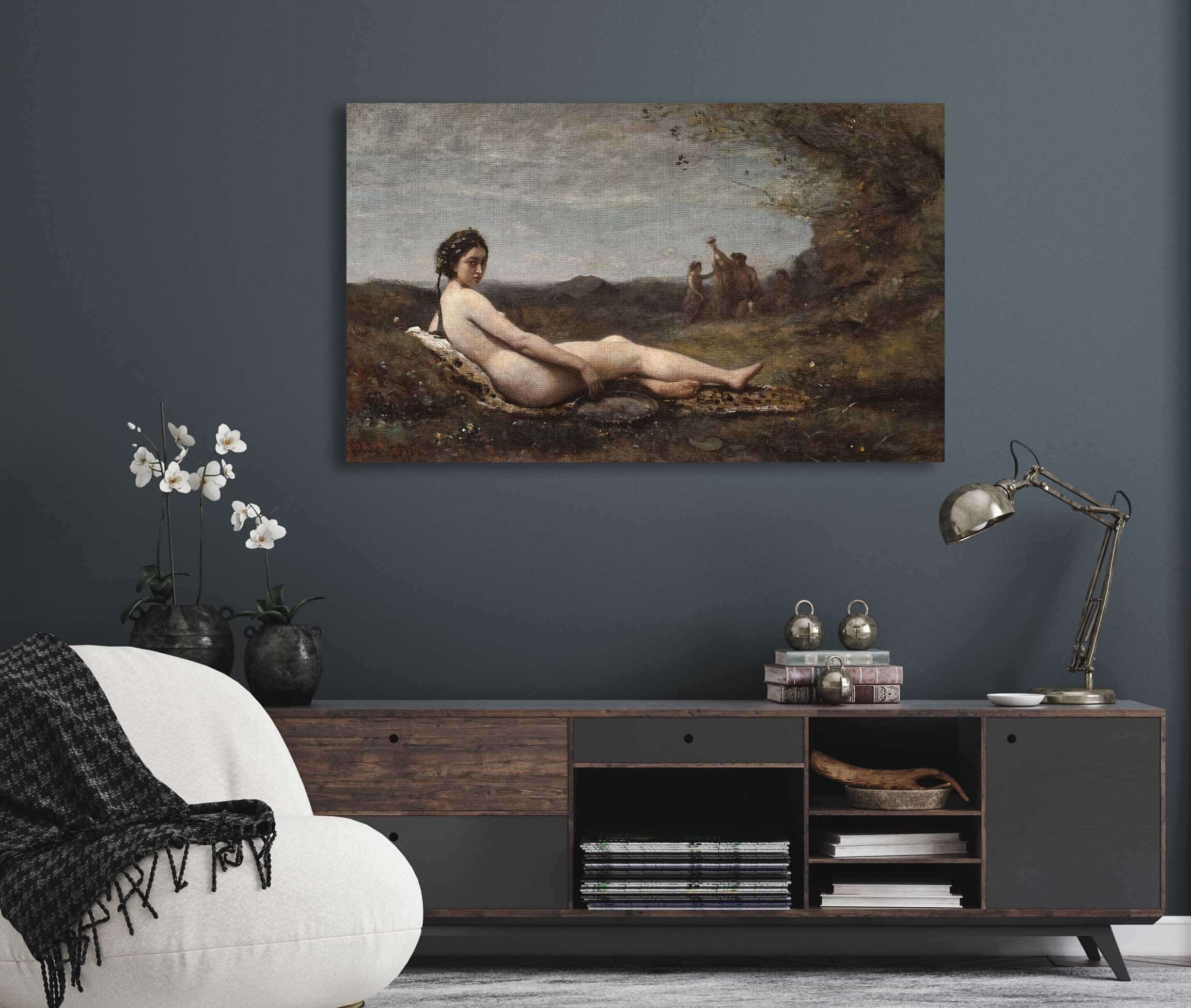 The Repose  by Jean Baptiste Camille Corot - Image 5