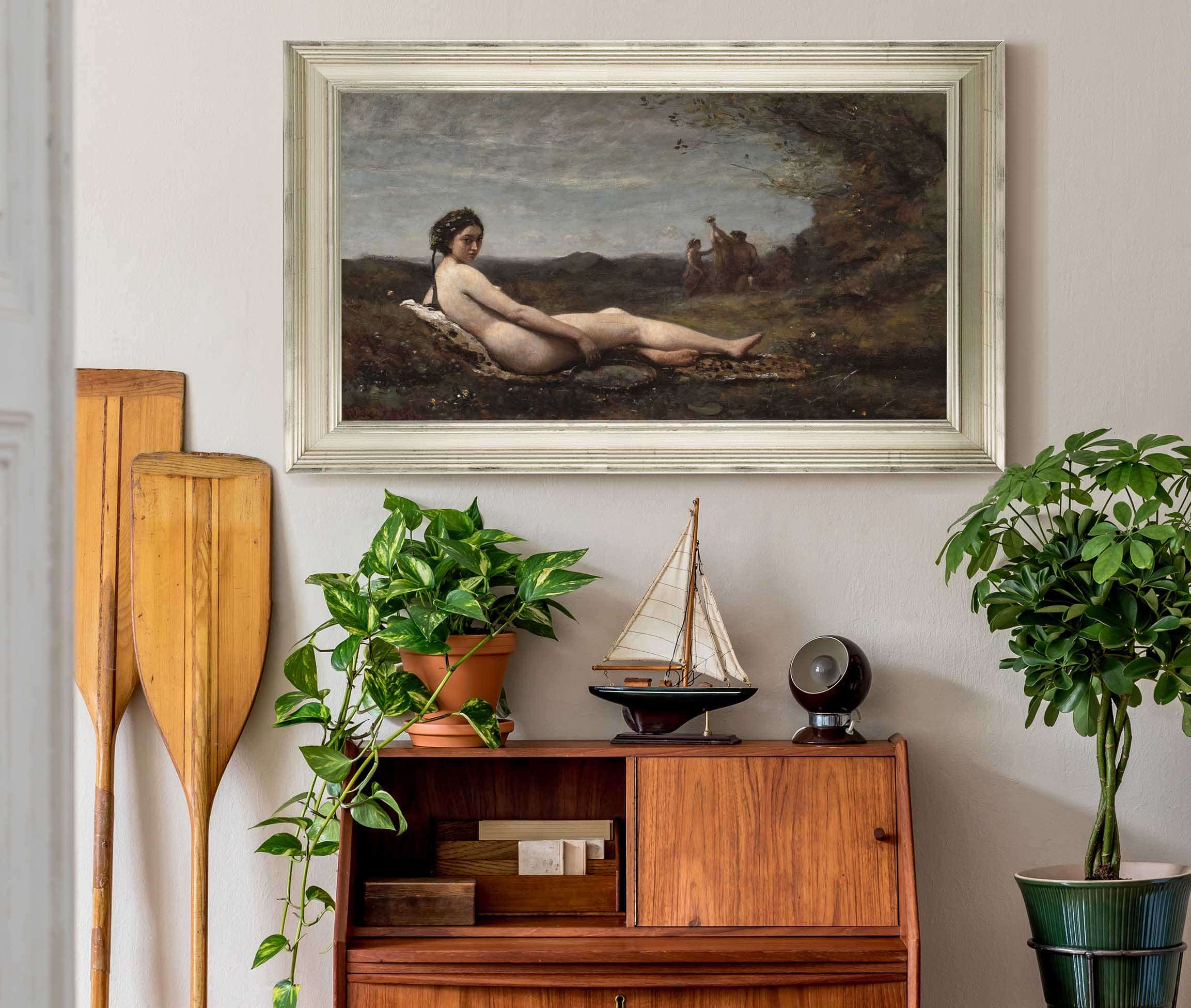 The Repose  by Jean Baptiste Camille Corot - Image 6