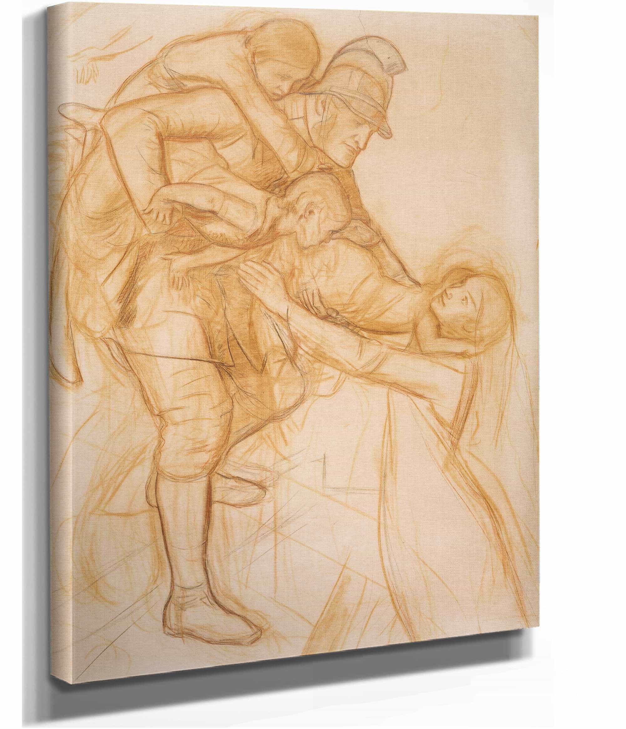 The Rescue by Sir John Everett Millais - Image 3