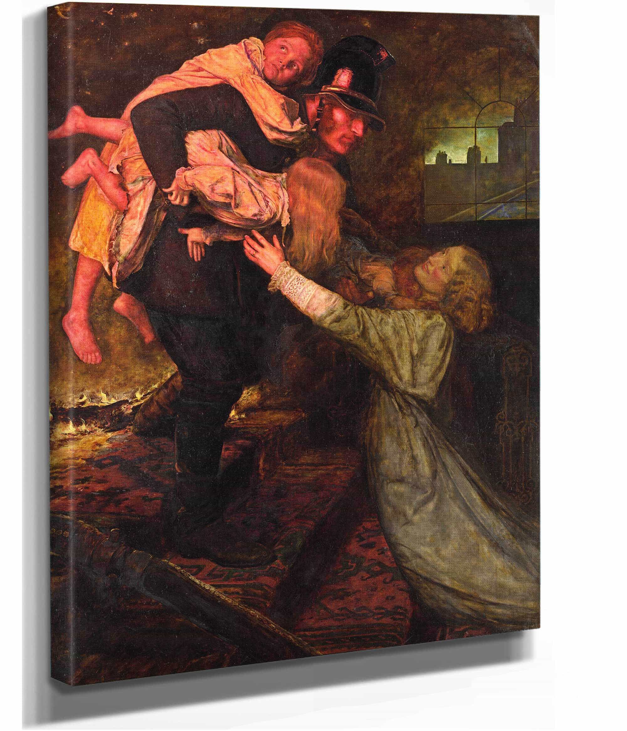 The Rescue by Sir John Everett Millais - Image 4