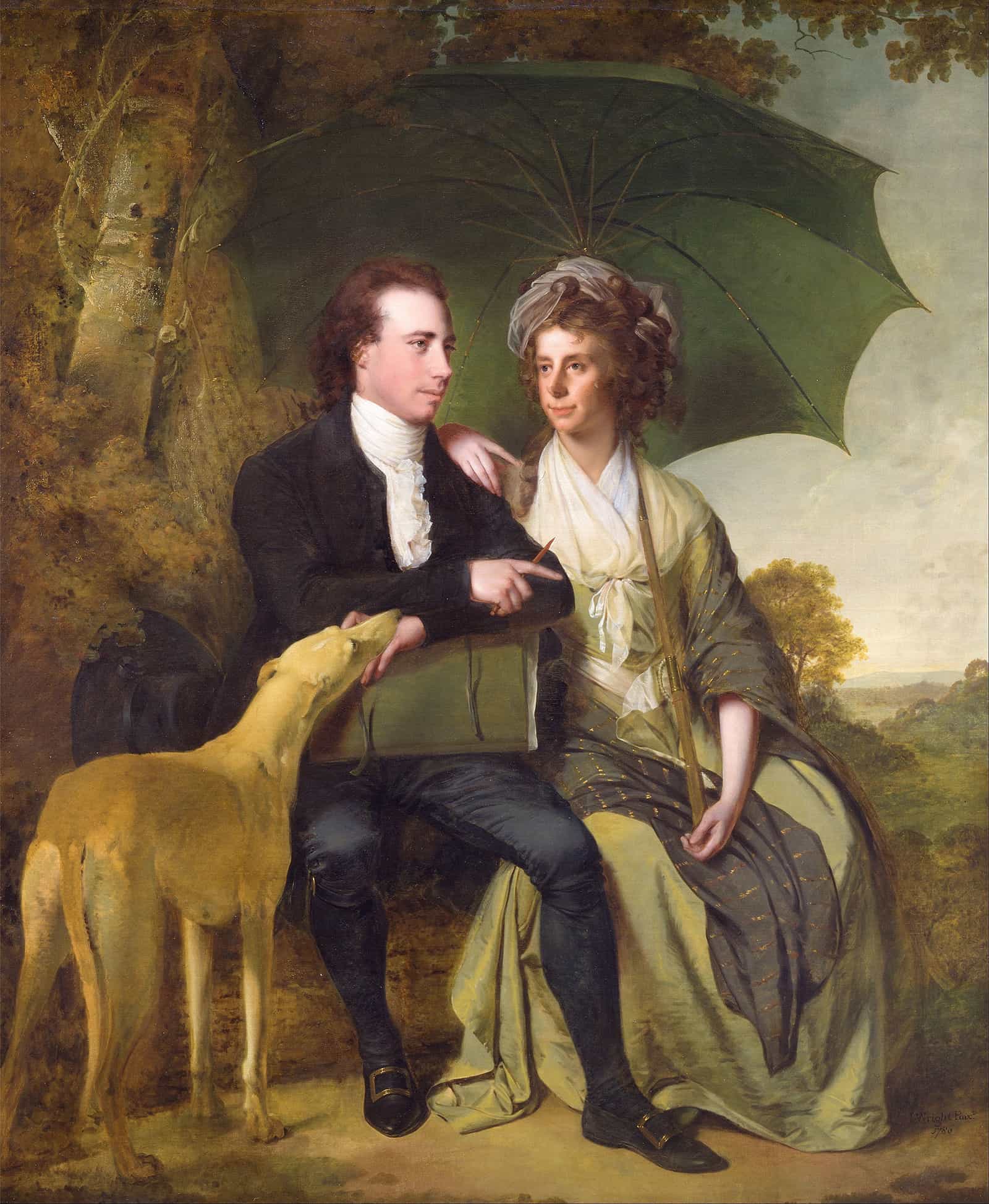 The Rev And Mrs Thomas Gisborne Of Yoxhall Lodge Leicestershire by Joseph Wright Of Derby - Image 2