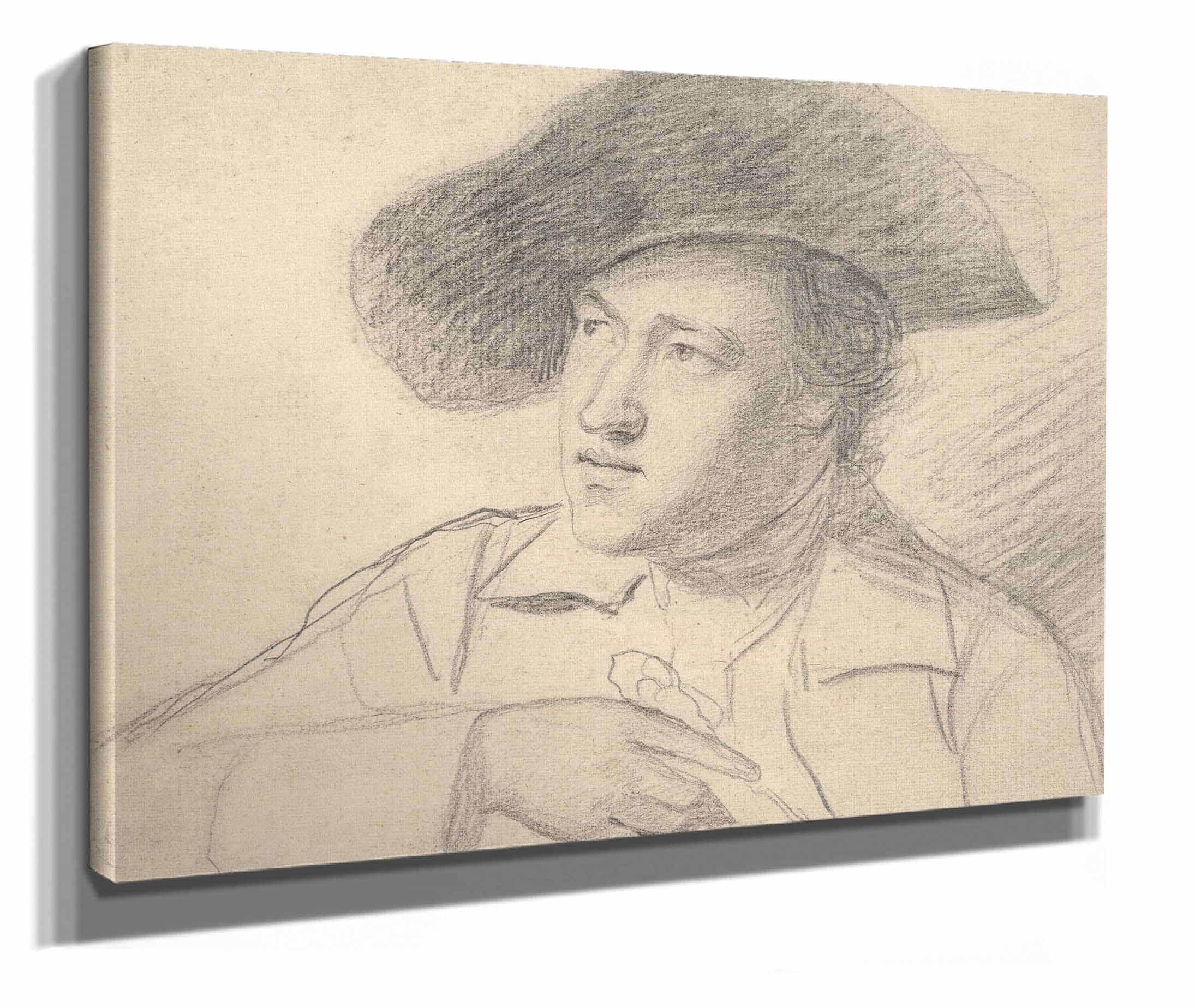 The Rev William Atkinson Wearing A Broad Brimmed Hat by George Romney
