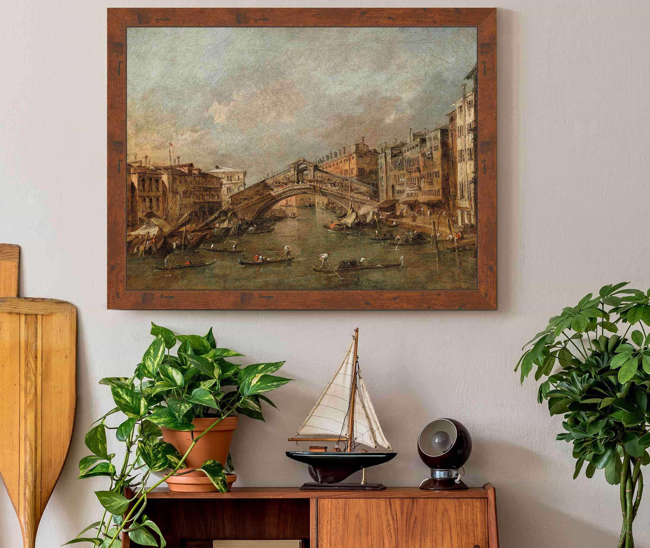 The Rialto Bridge And The Riva Del Vin Venice by Francesco Guardi - Image 3