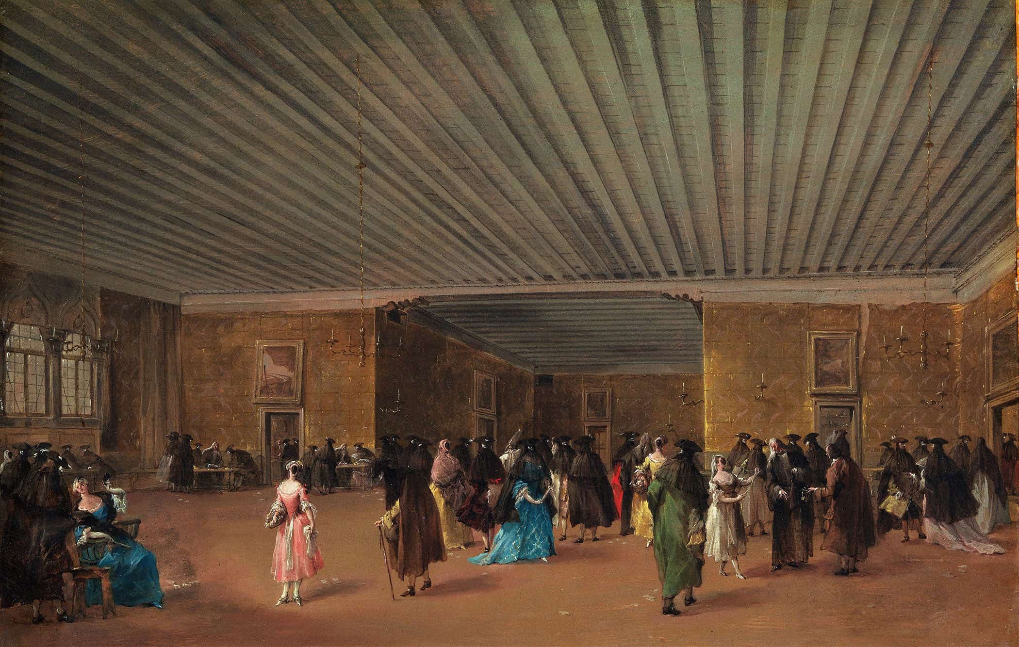 The Ridotto Pubblico At Palazzo Dandolo   by Francesco Guardi - Image 2