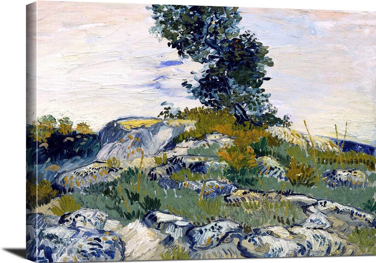 The Rocks Painting Vincent Van Gogh Canvas Art - Image 3