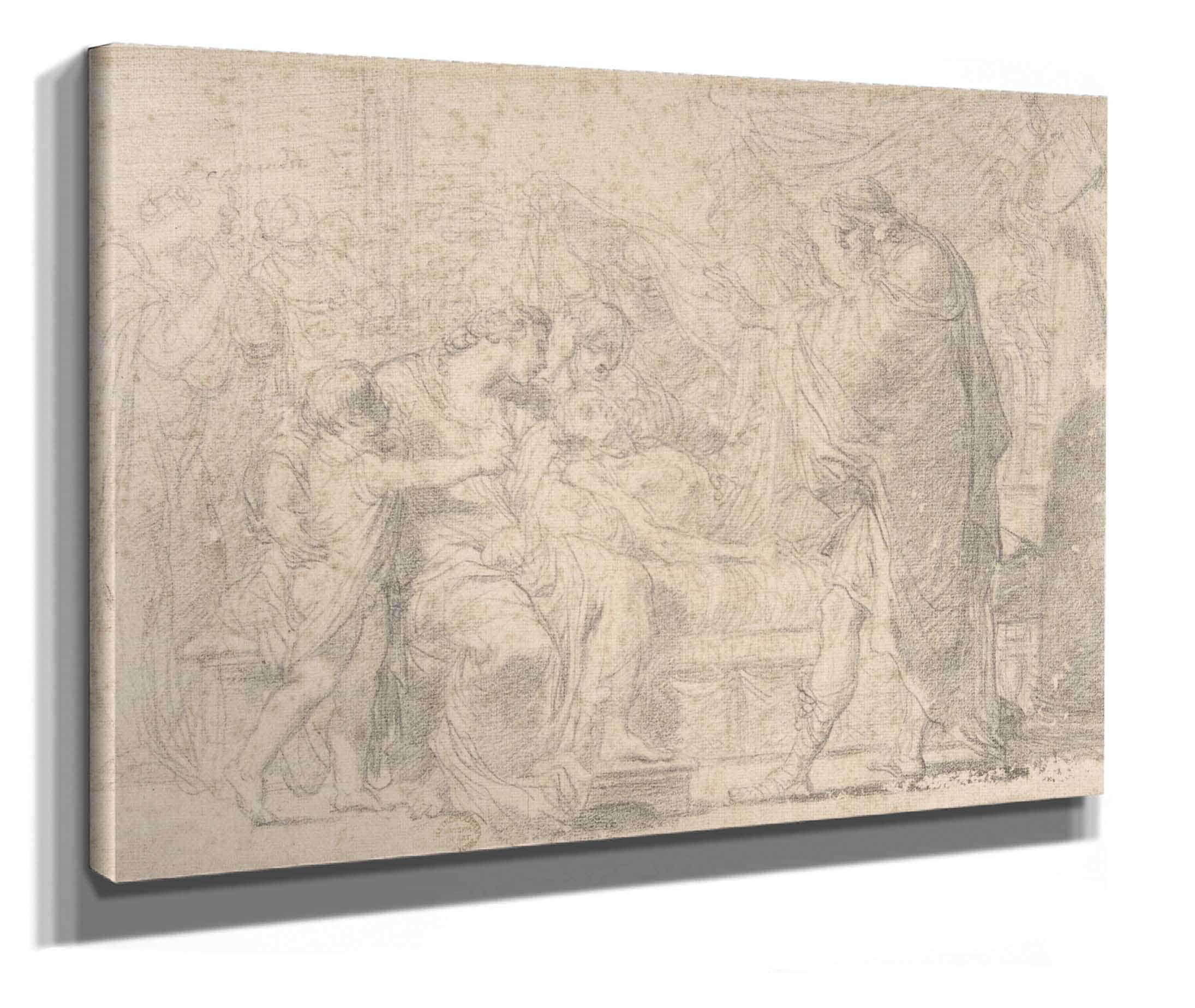 The Royal Family Of Troy Mourning The Death Of Hector by Gaetano Gandolfi
