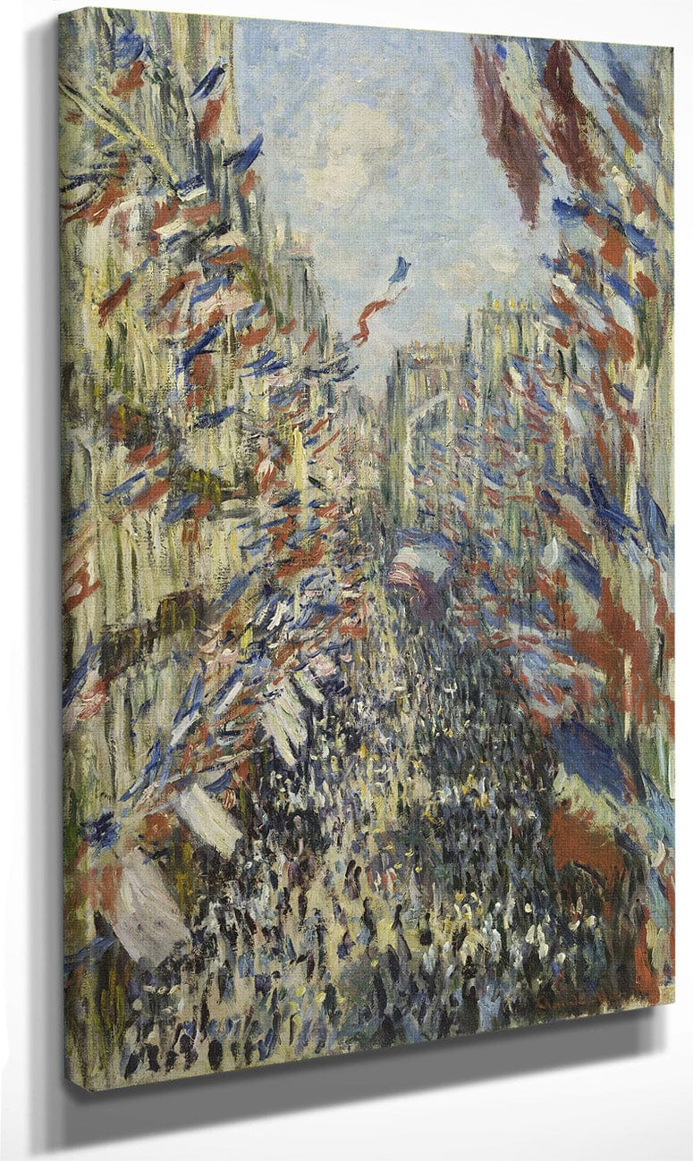 The Rue Montorgueil In Paris. Celebration Of June 30, 1878 By Claude Monet