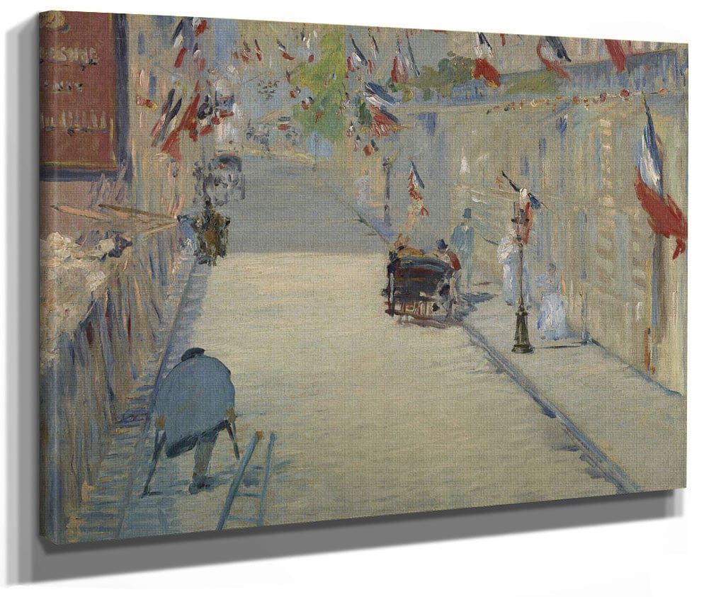 The Rue Mosnier With Flags By Edouard Manet