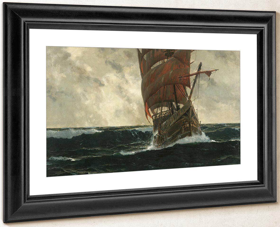 The Santa Maria At Sea By Michael Zeno Diemer - Image 2