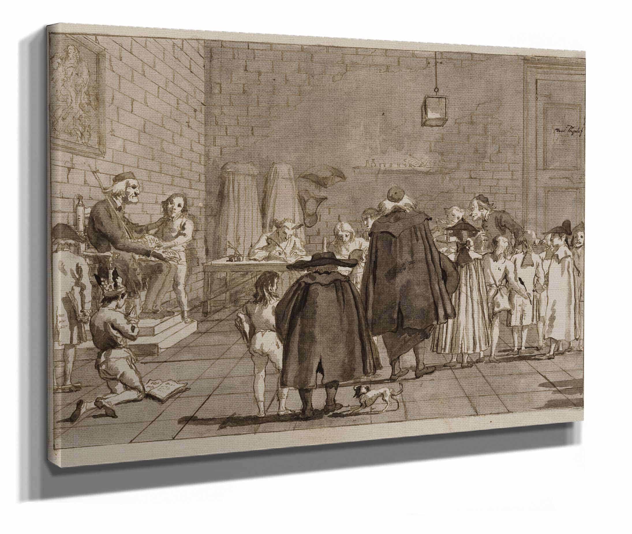 The School by Giovanni Domenico Tiepolo - Image 2