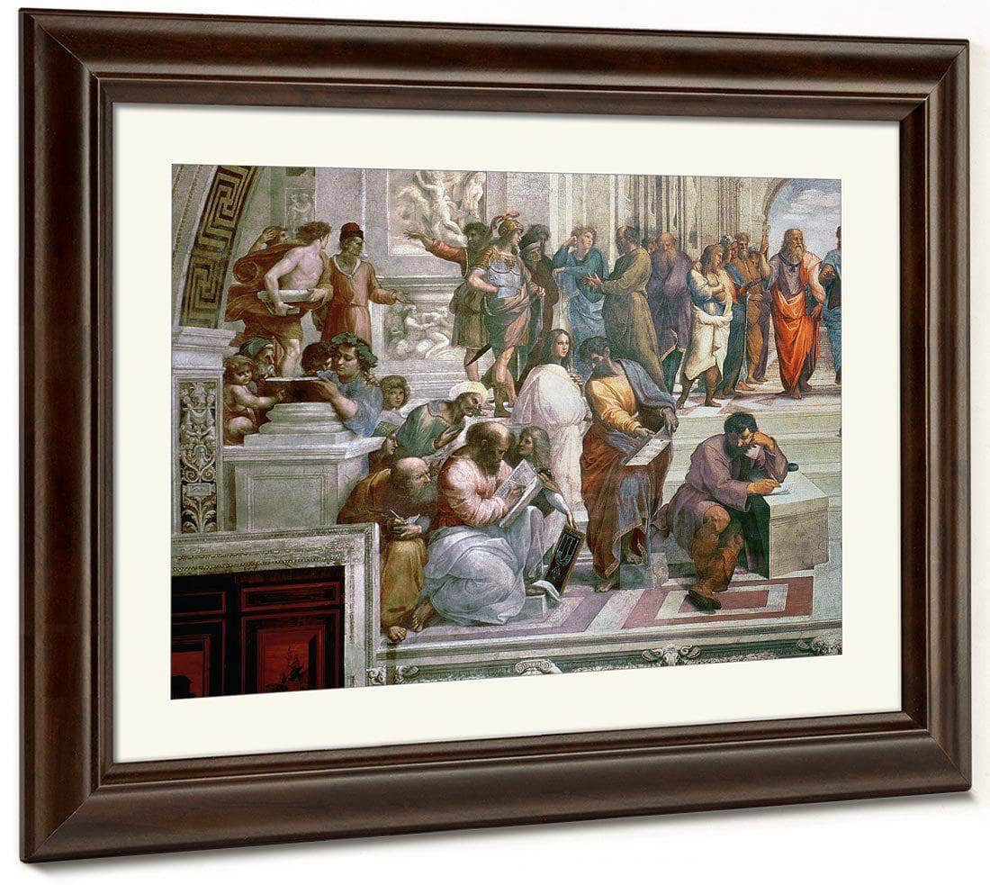 The School Of Athens Detail From The Left Hand Side Showing Pythagoras Surrounded By Students And Michelangelo By Raphael - Image 3
