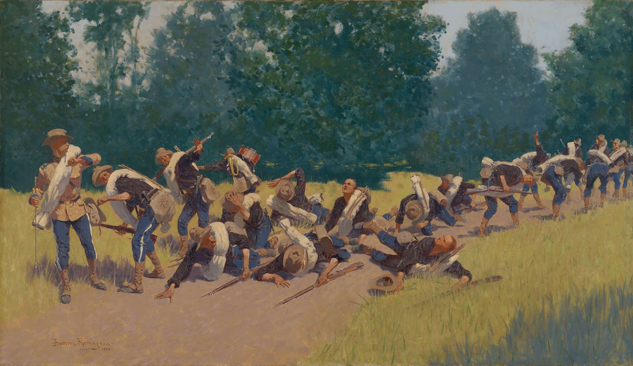 The Scream Of Shrapnel At San Juan Hill by Frederic Remington - Image 2