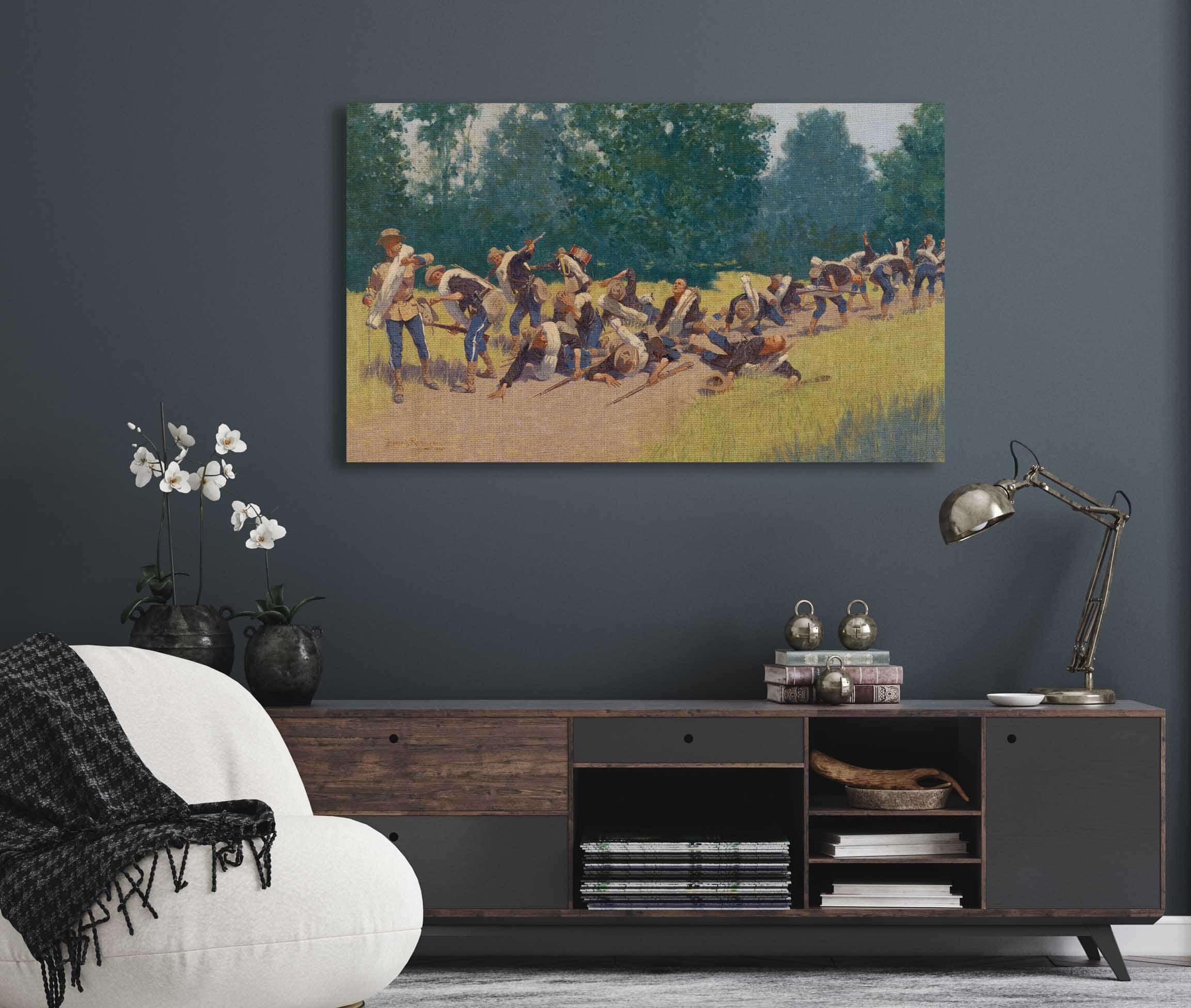 The Scream Of Shrapnel At San Juan Hill by Frederic Remington - Image 5