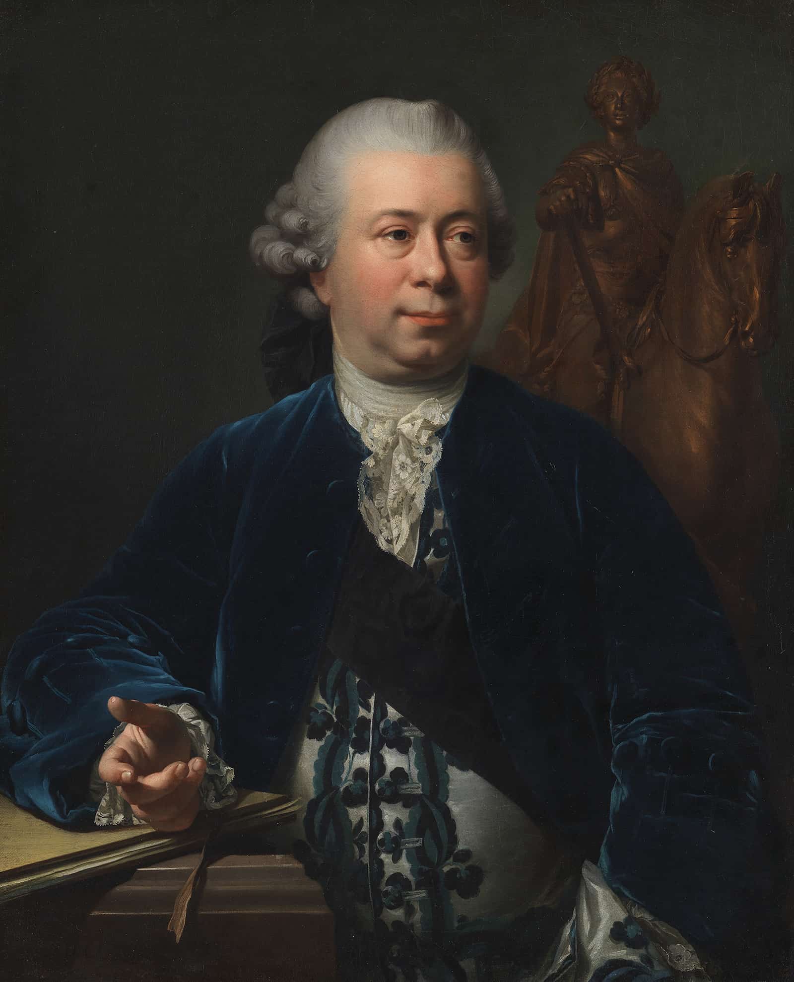 The Sculptor Jacques Francois Joseph Saly by Jens Juel - Image 2