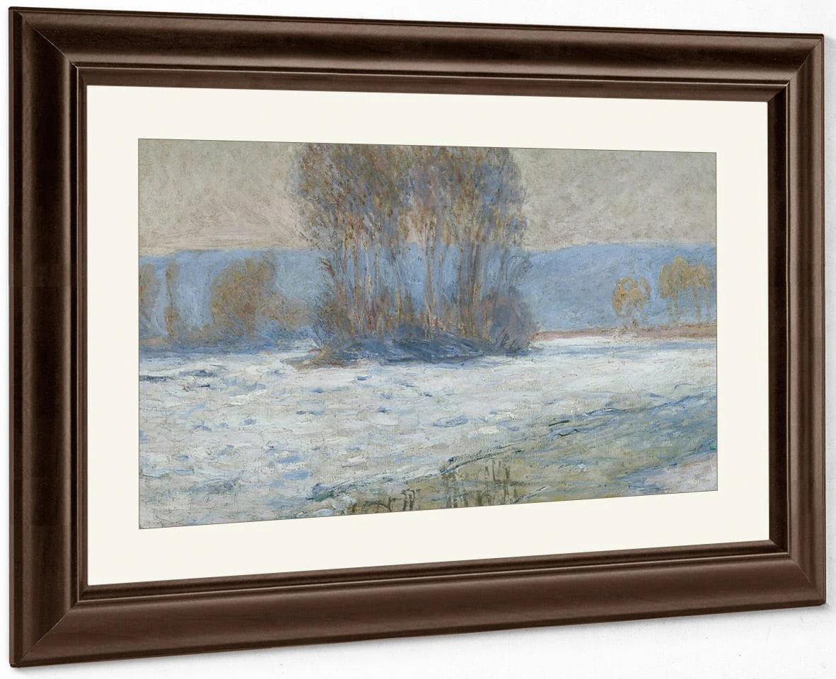 The Seine At Bennecourt, Winter By Claude Monet - Image 3