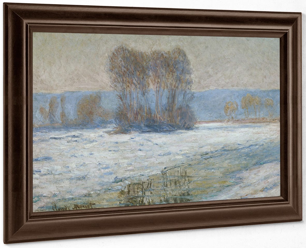 The Seine At Bennecourt, Winter By Claude Monet - Image 4