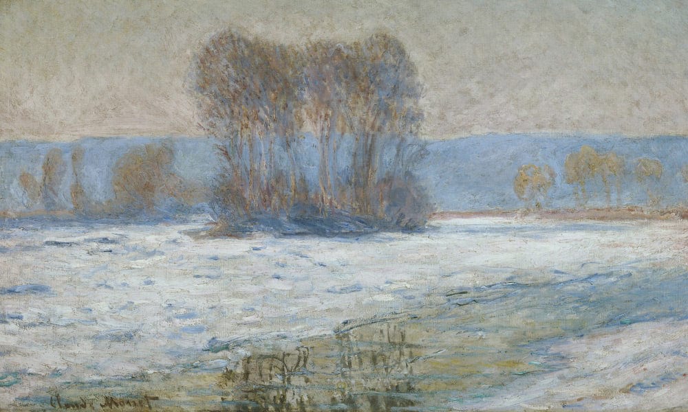 The Seine At Bennecourt, Winter By Claude Monet - Image 5