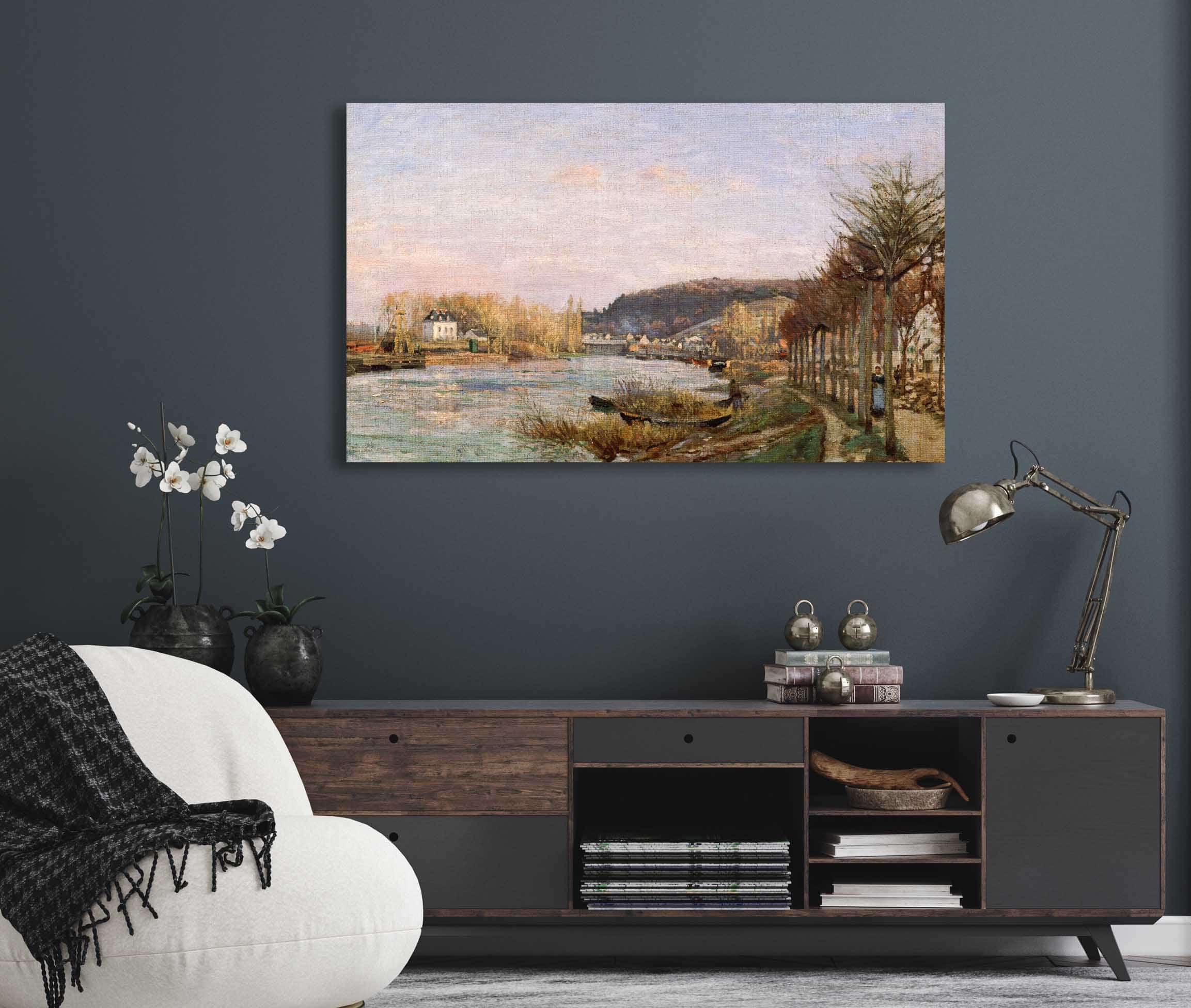 The Seine At Bougival by Camille Pissarro - Image 4