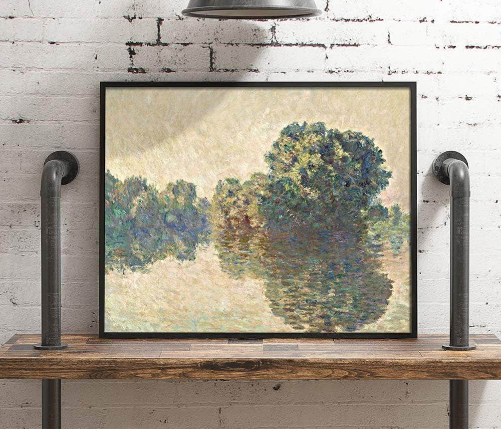 The Seine At Giverny Painting Claude Monet Canvas Art - Image 4