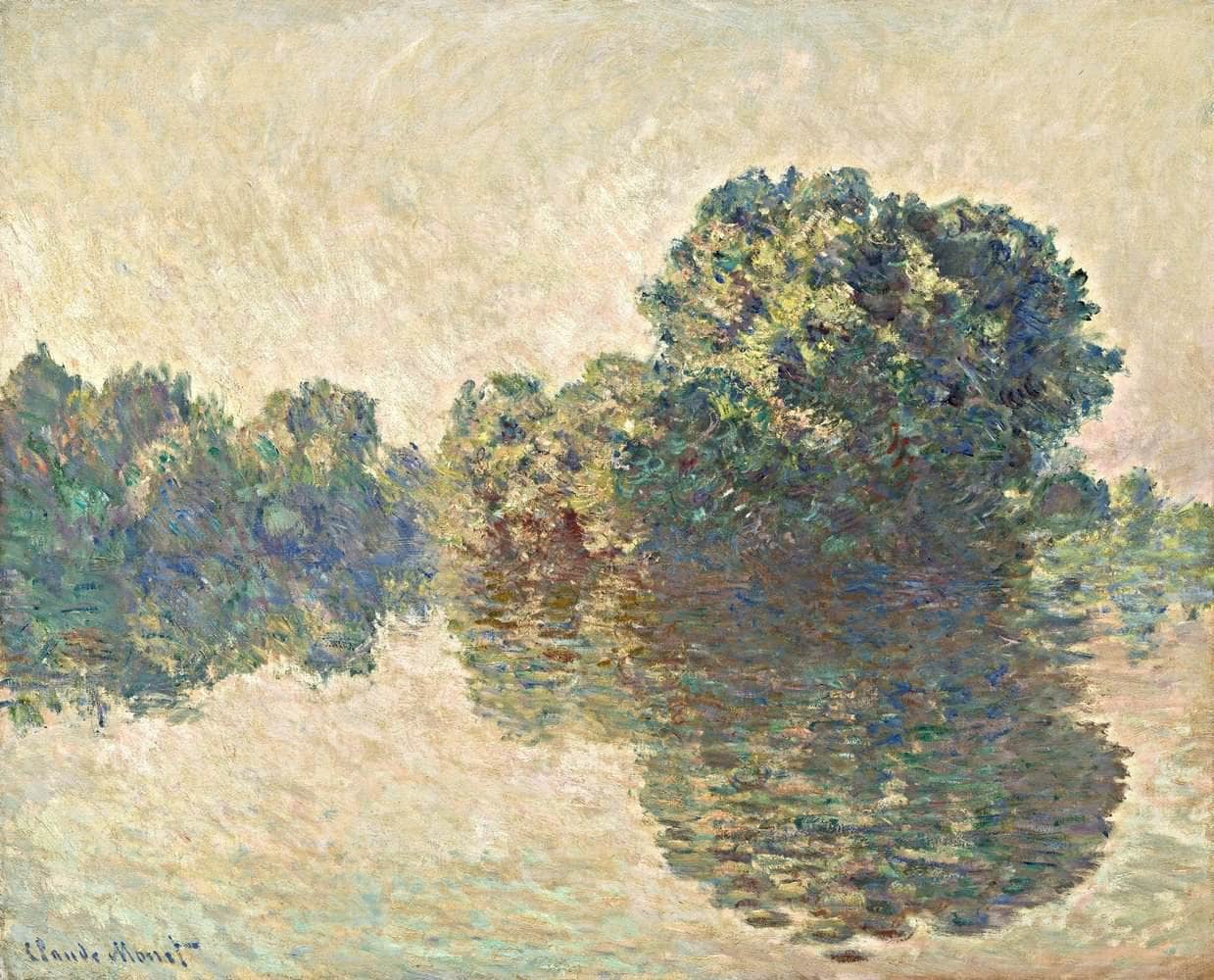 The Seine At Giverny Painting Claude Monet Canvas Art - Image 5
