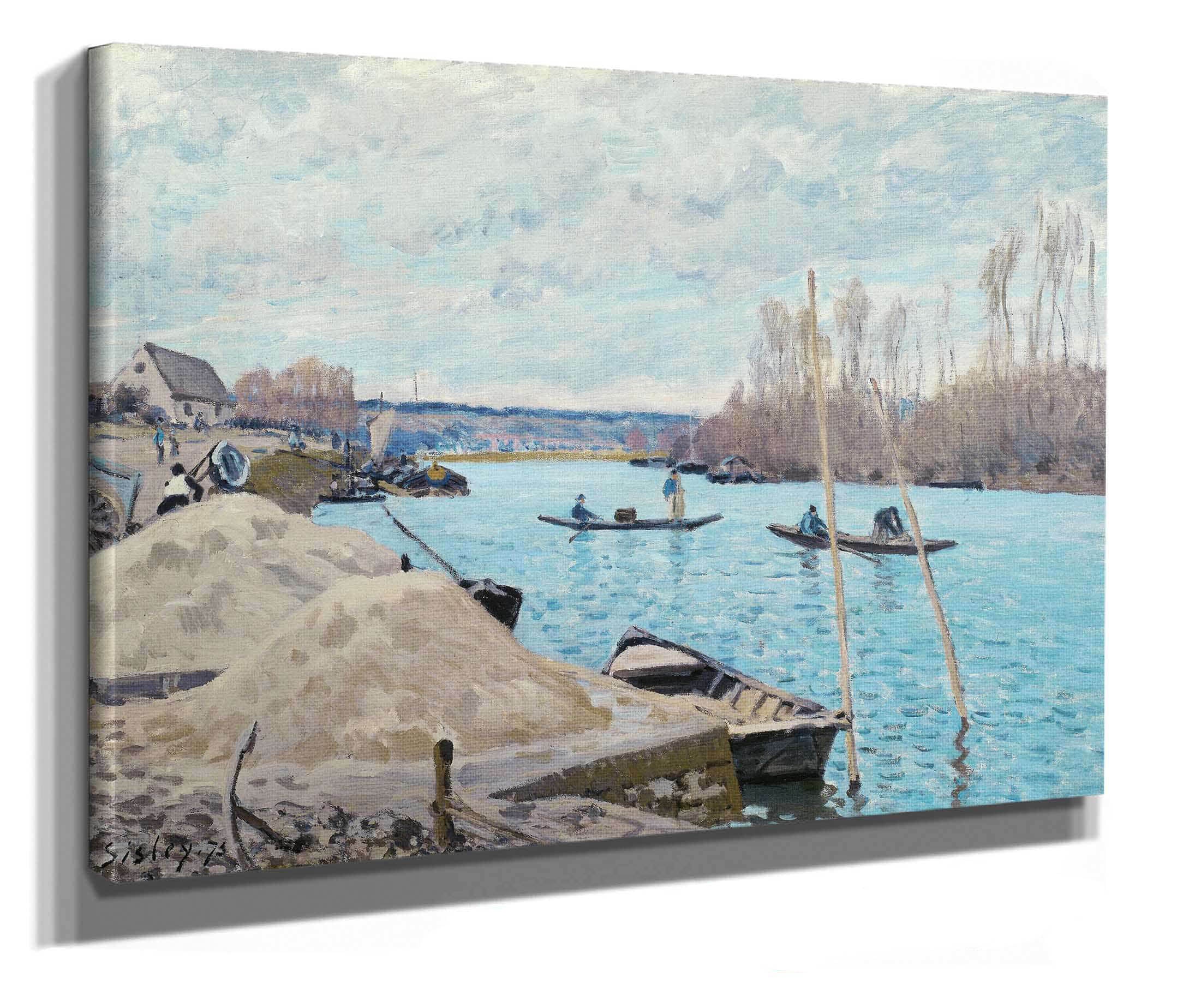 The Seine At Port Marly Piles Of Sand by Alfred Sisley - Image 2