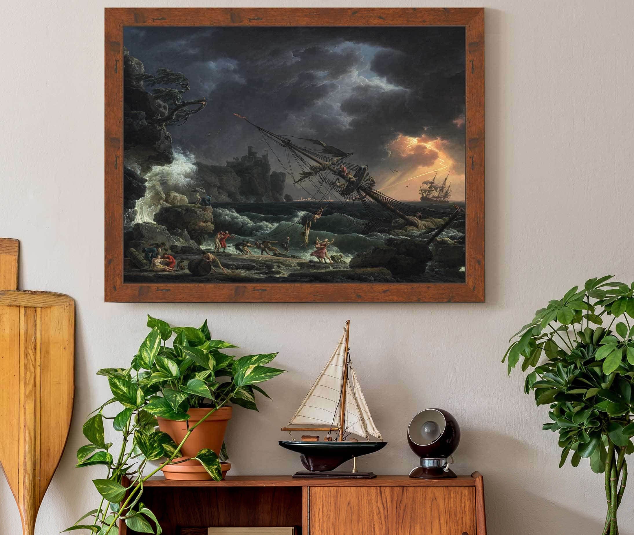 The Shipwreck by Claude Joseph Vernet - Image 3