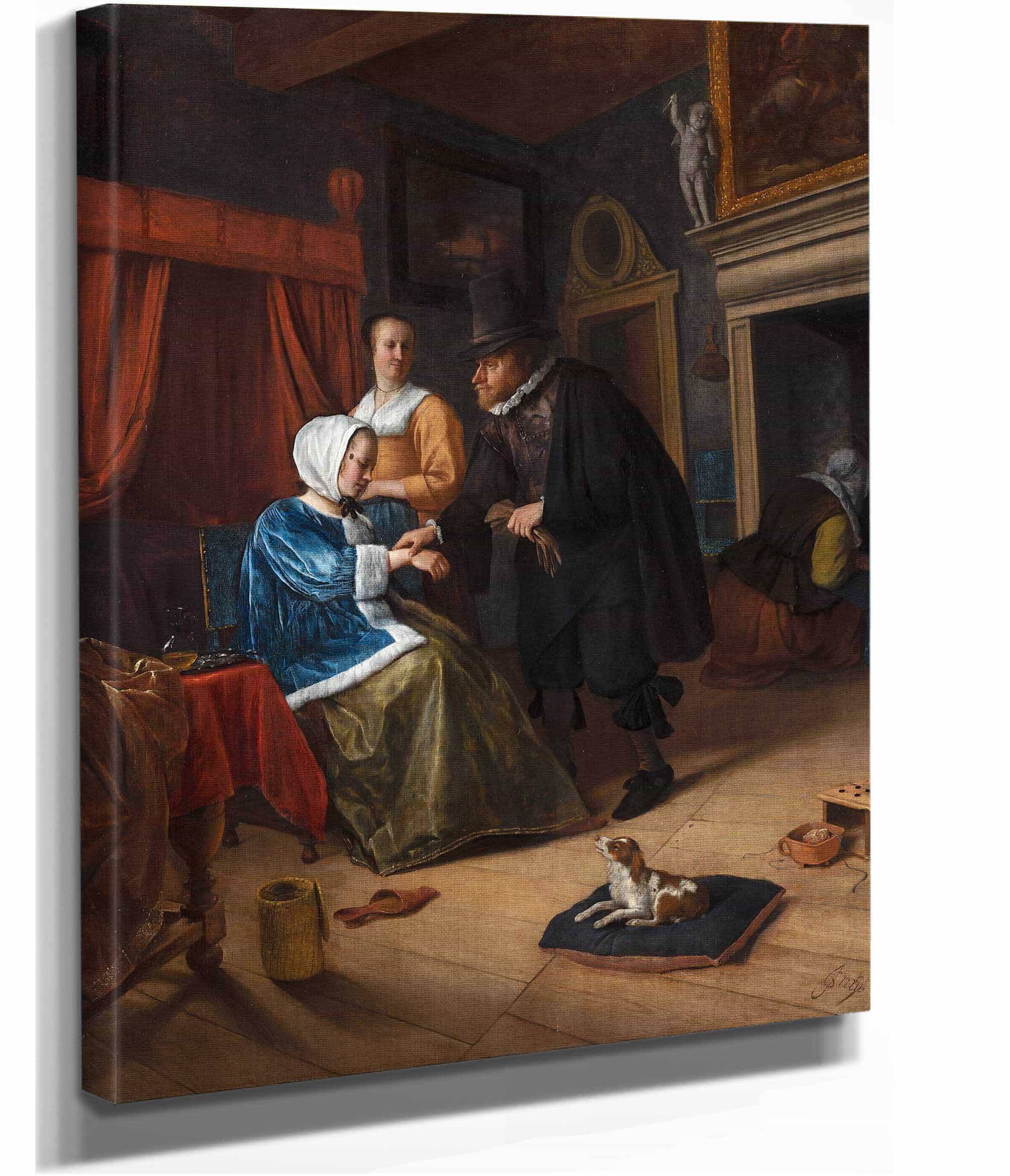 The Sick Girl by Jan Steen - Image 2