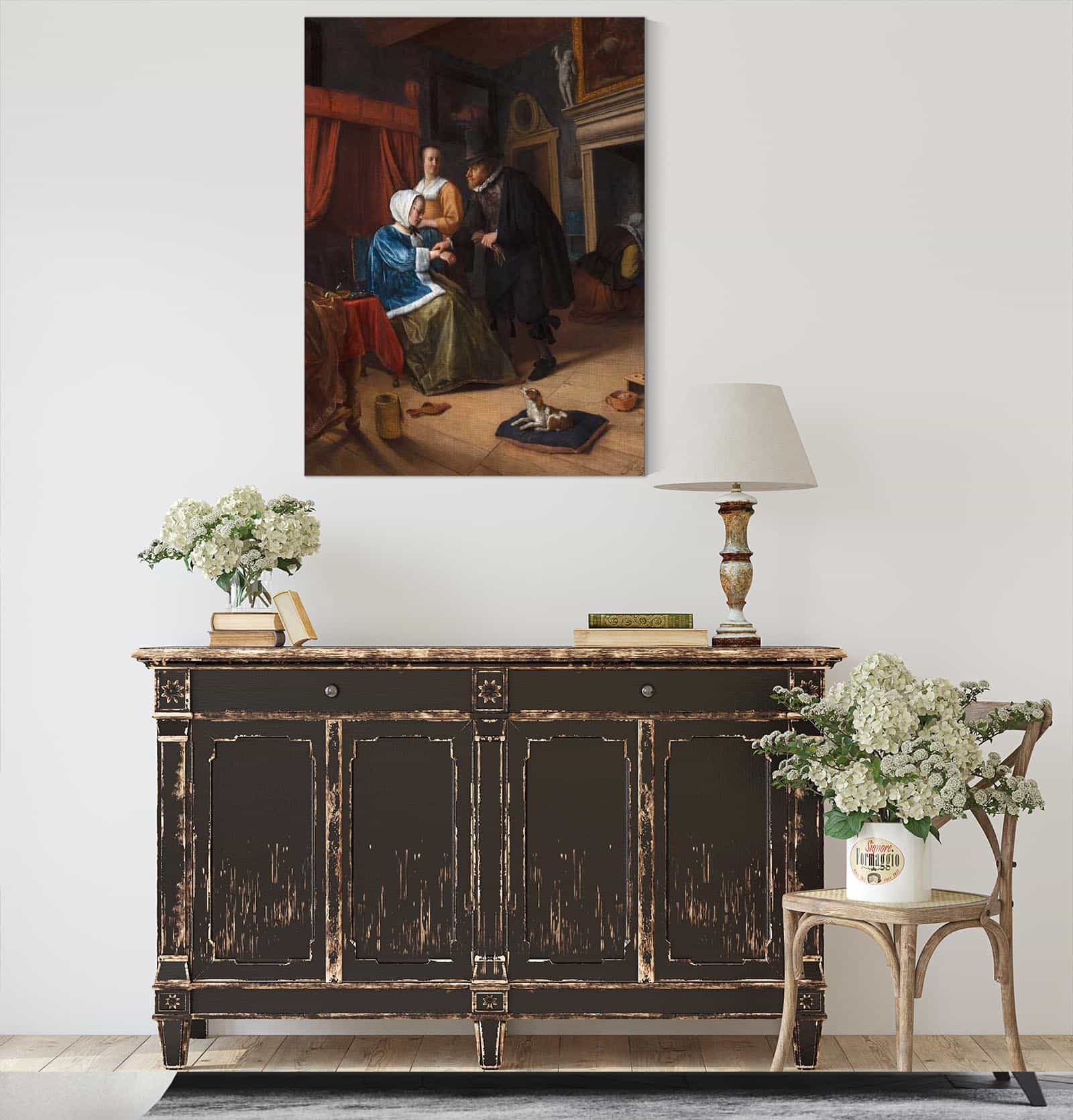 The Sick Girl by Jan Steen - Image 4