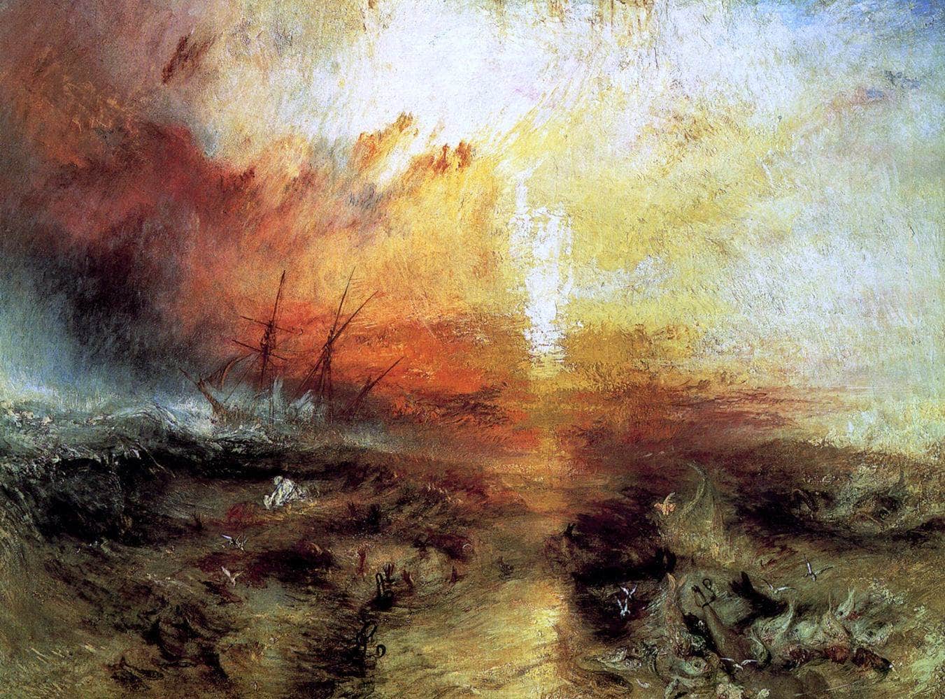 The Slave Ship Painting Joseph Mallord William Turner Canvas Art - Image 5