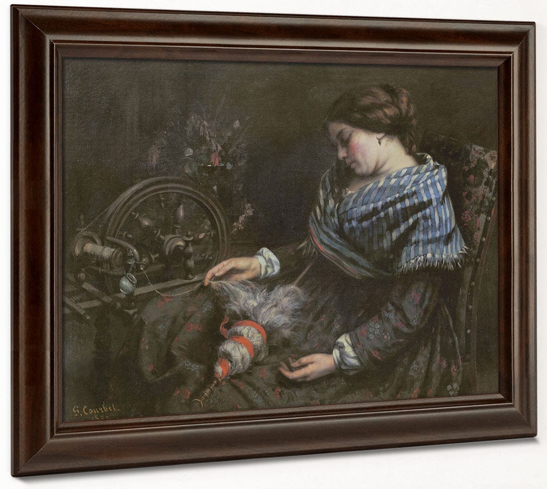 The Sleeping Embroiderer By Jean Desire Gustave Courbet - Image 6