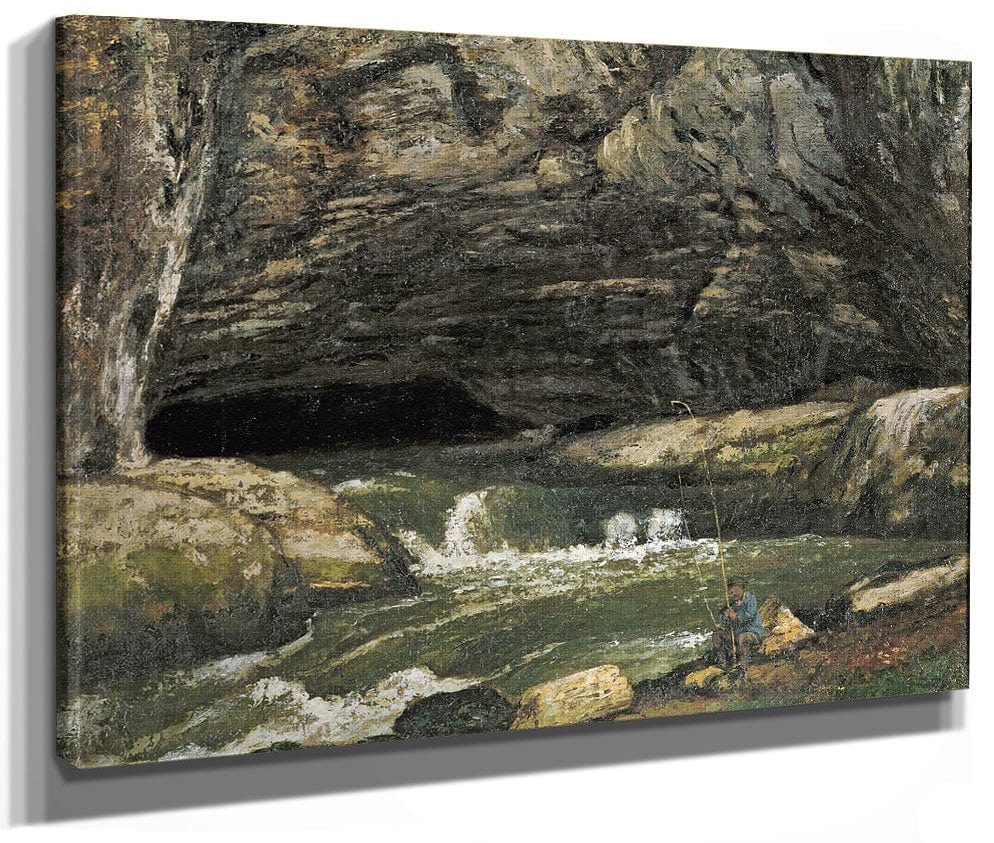 The Source Of The Loue Or La Grotte Sarrazine By Jean Desire Gustave Courbet