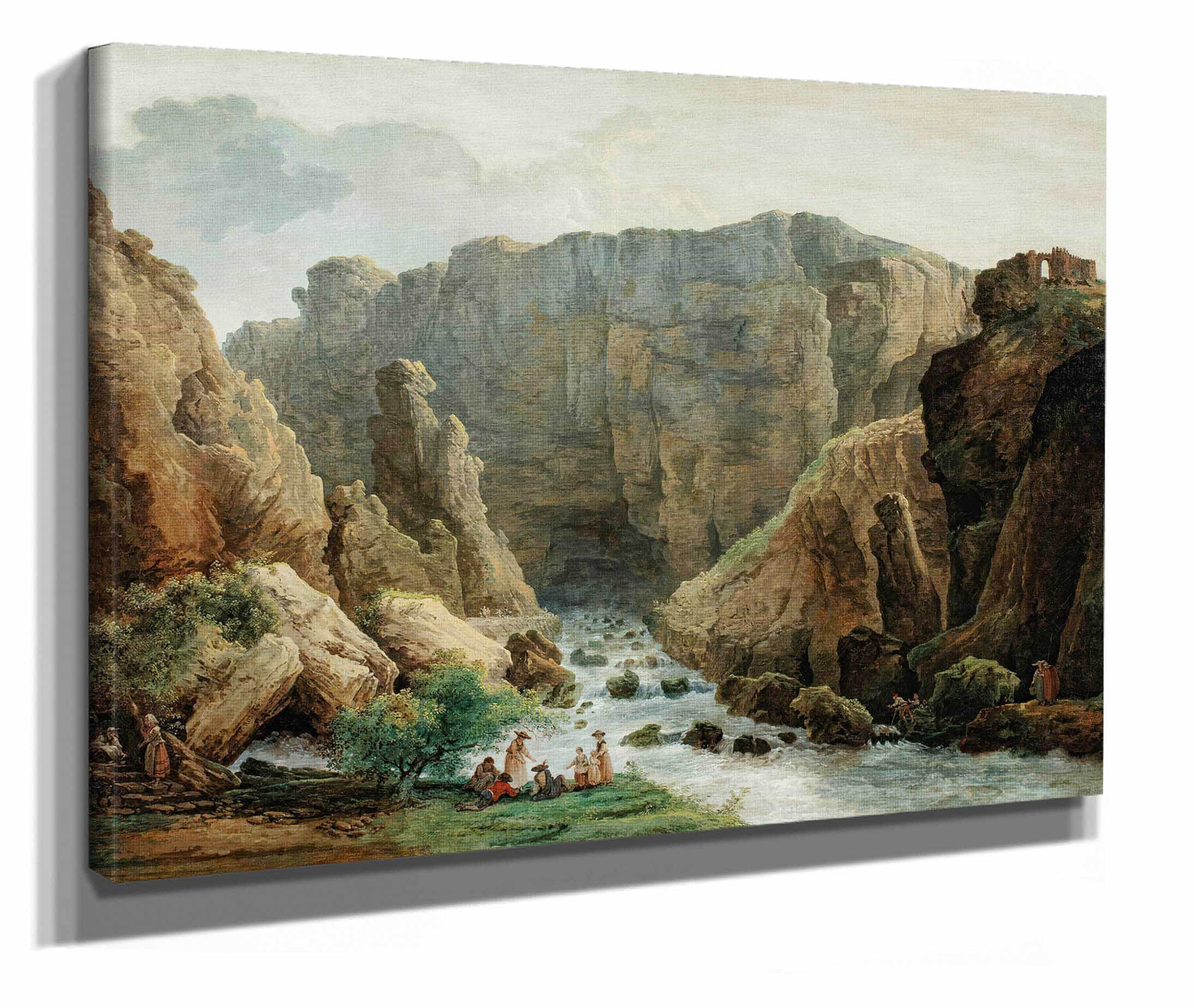 The Springs At Fontaine De Vaucluse by Hubert Robert - Image 2