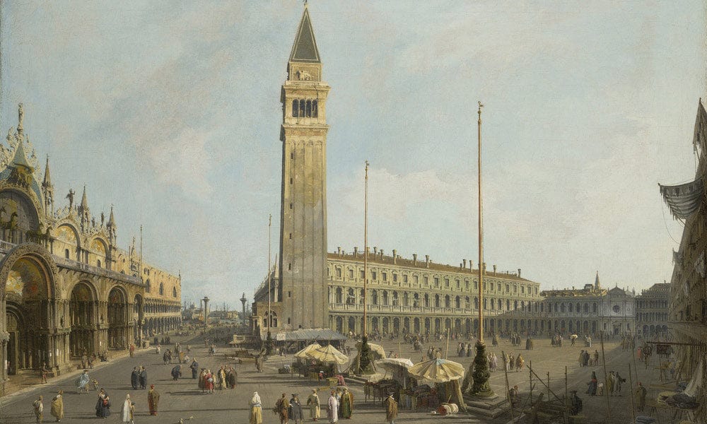 The Square Of Saint Mark's And The Piazzetta Venice C. 1731 By Canaletto - Image 5
