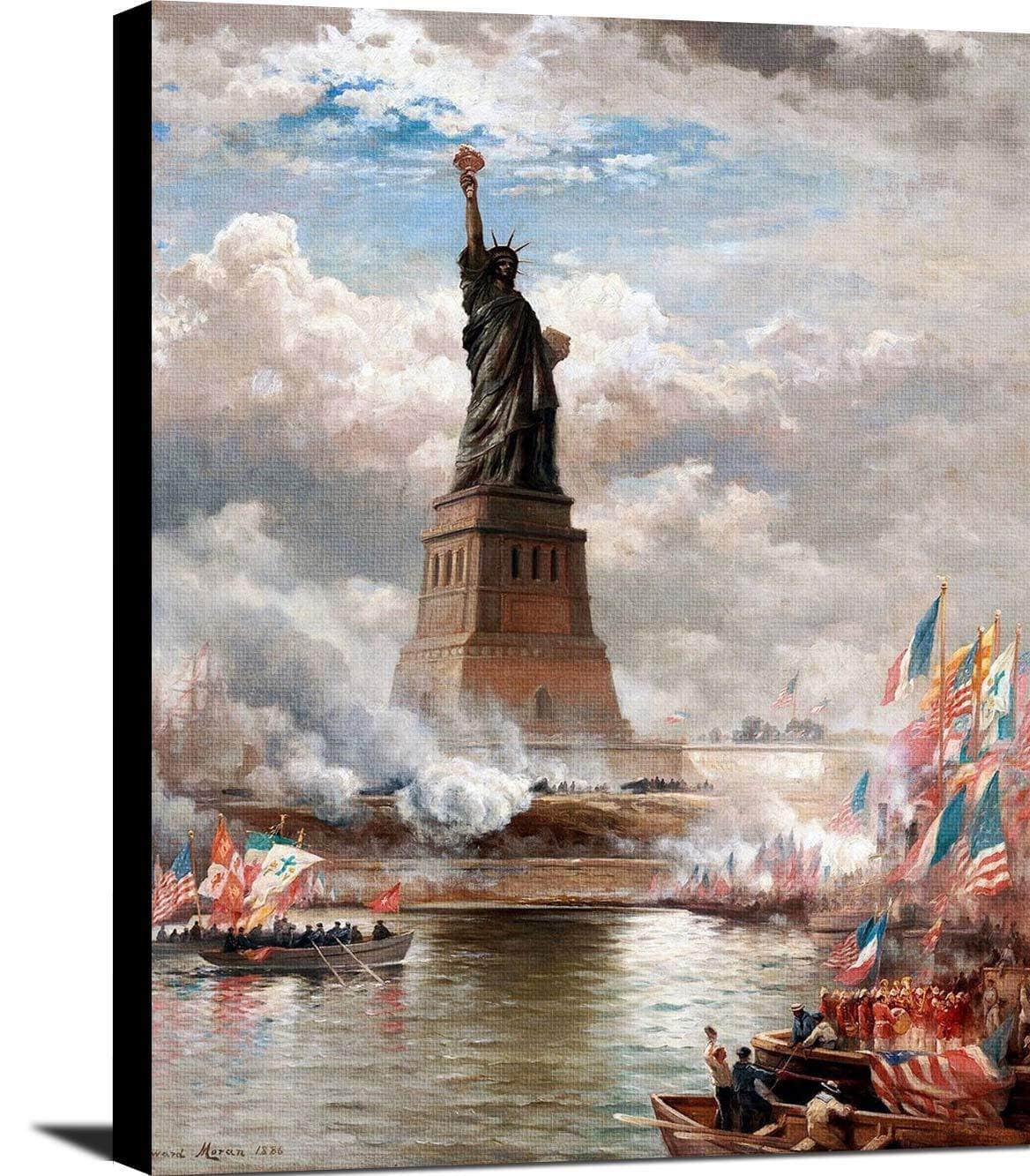 The Statue Of Liberty Painting Edward Moran Canvas Art - Image 2