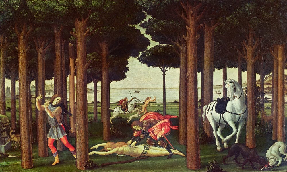 The Story Of Nastagio Degli Onesti The Disembowelment Of The Woman Pursued By Sandro Botticelli - Image 7